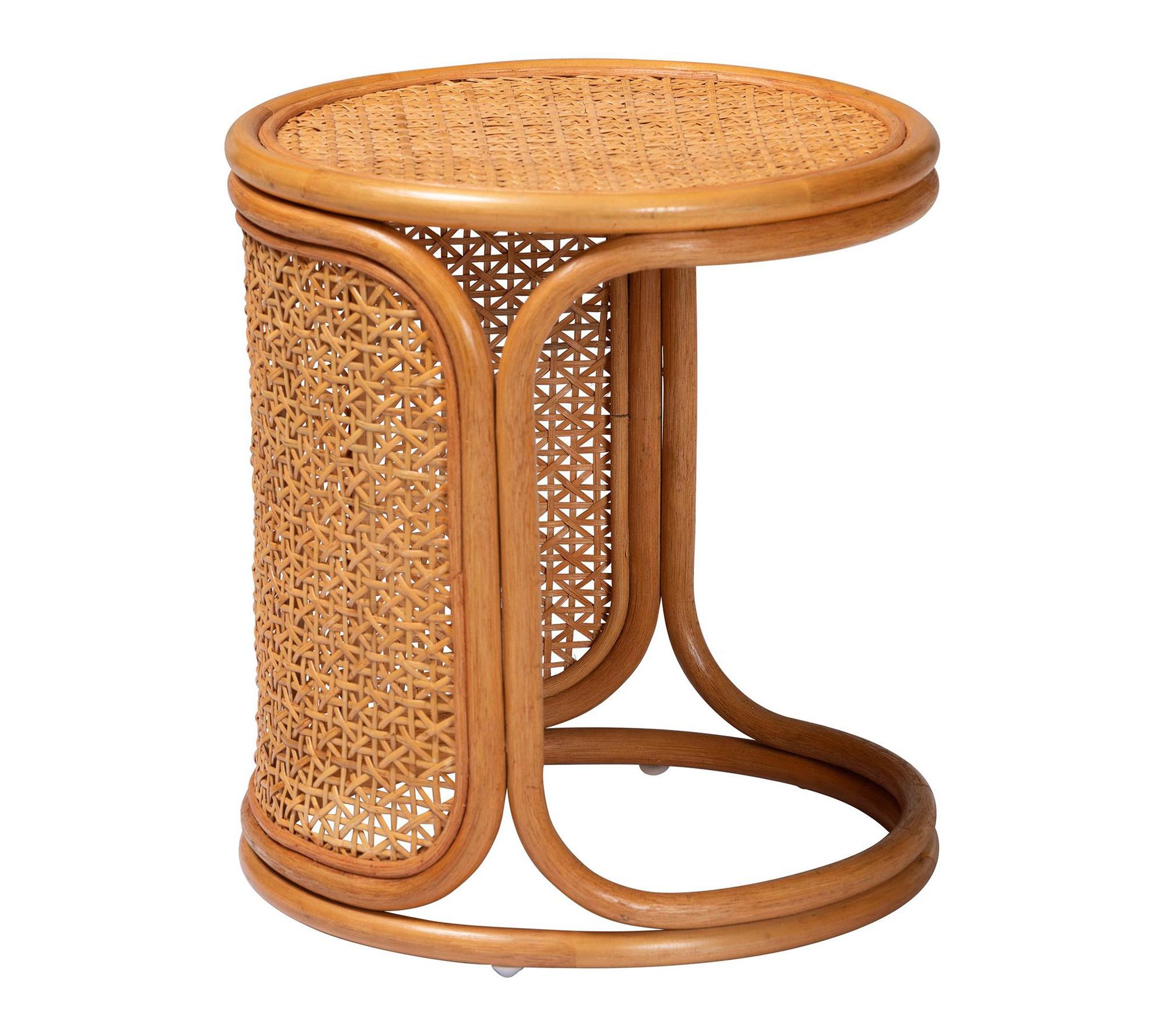 bali & pari Eldon Honey Rattan End Table