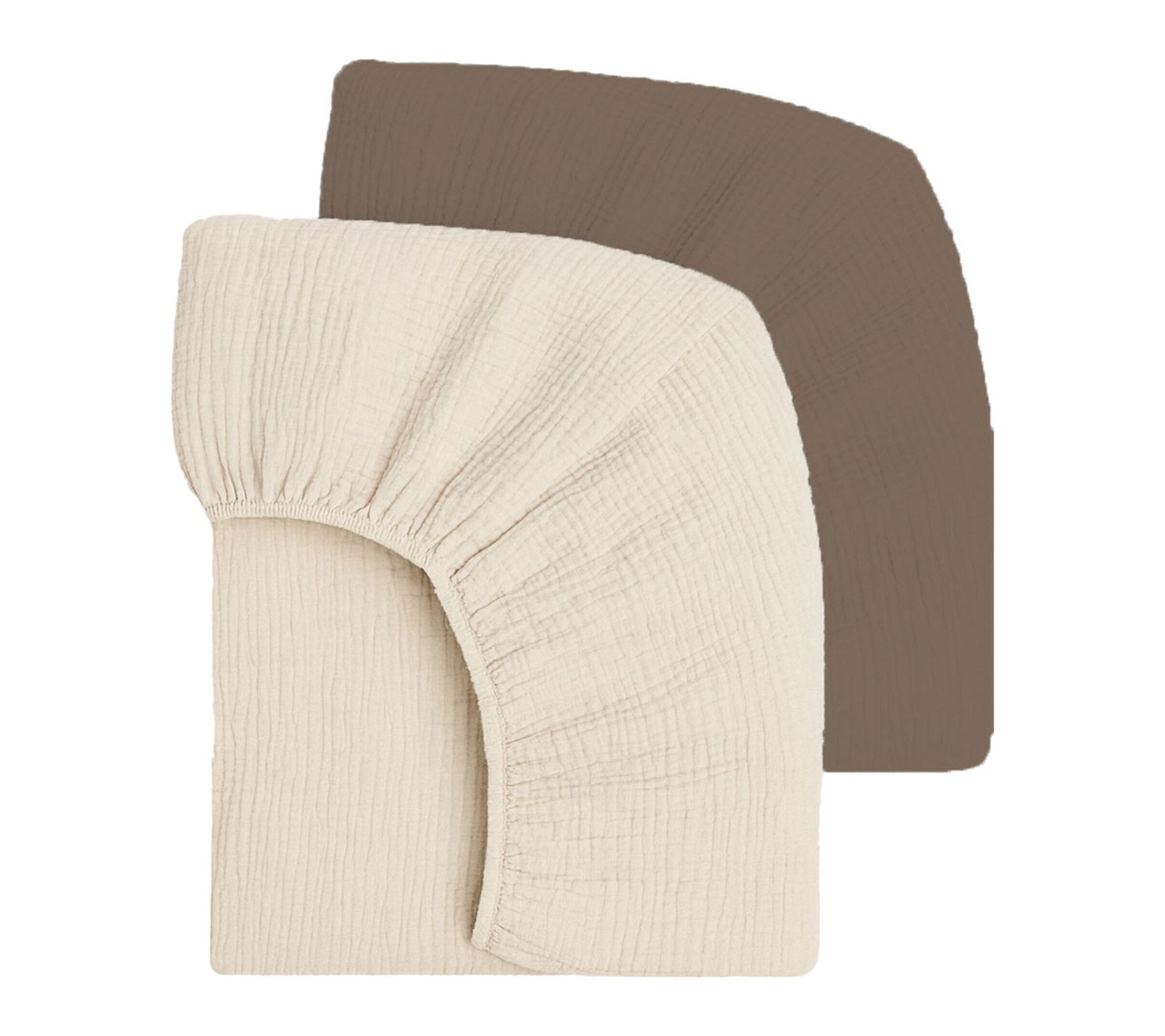 Mere & Moi 2 Pack Muslin Fitted Crib Sheets Mattress Bedding