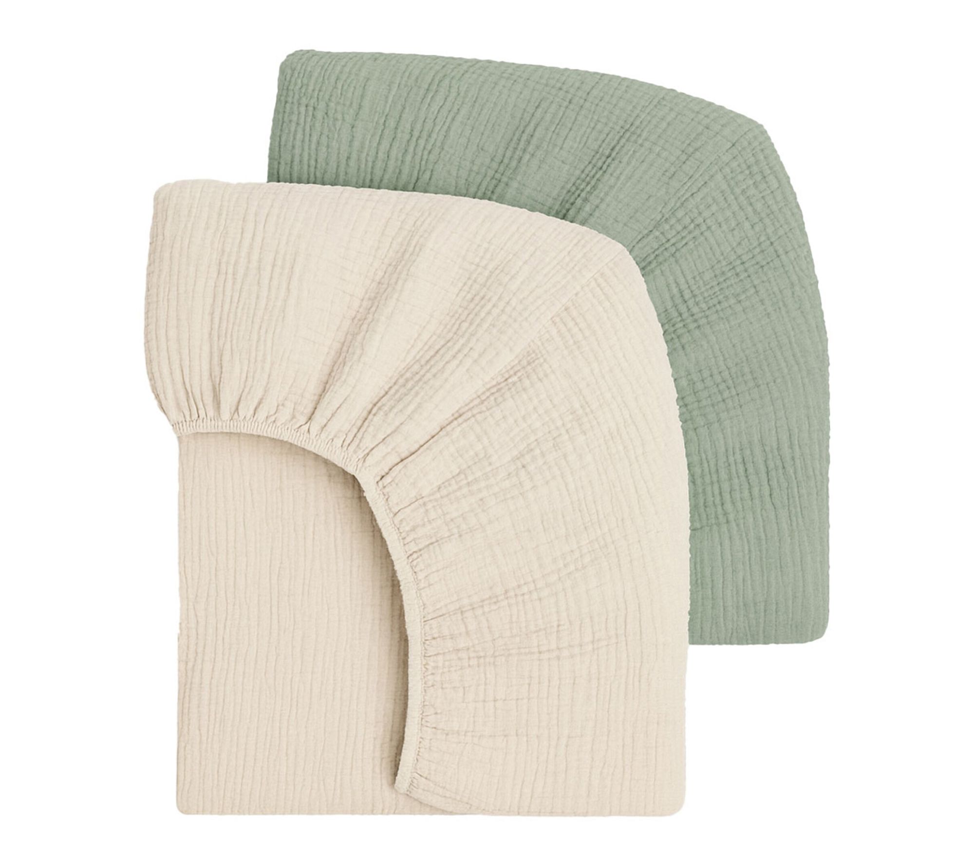 Mere & Moi 2 Pack Muslin Fitted Crib Sheets Mattress Bedding