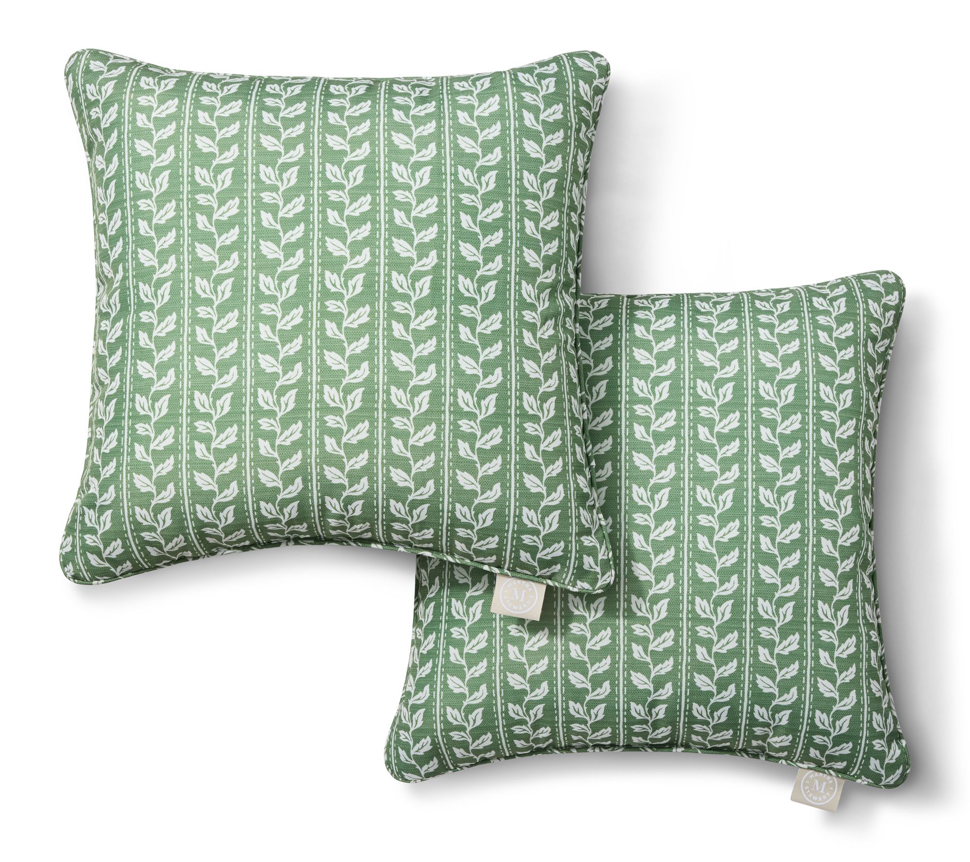 Martha Stewart Vineyard Vines 18"x18" Outdoor Pillow 2-Pack