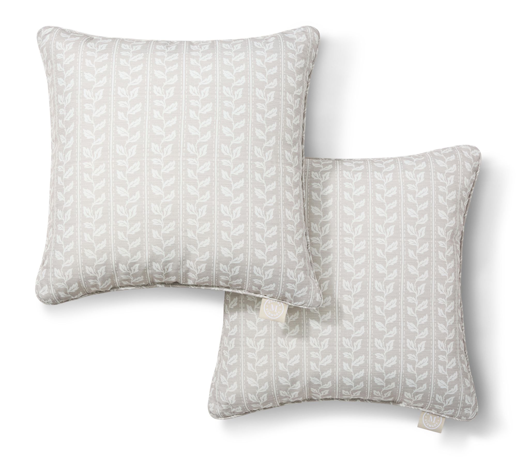 Martha Stewart Vineyard Vines 18"x18" Outdoor Pillow 2-Pack