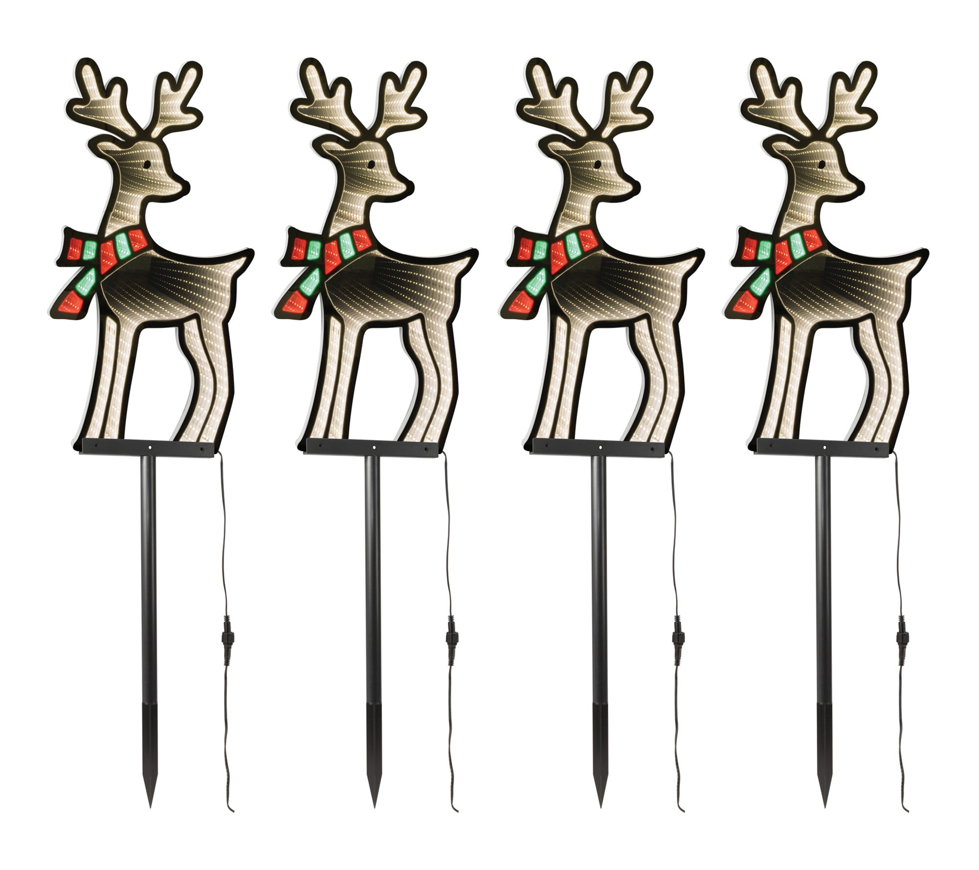 Melrose Reindeer Pathway Light Ekkolight (Set of 4)