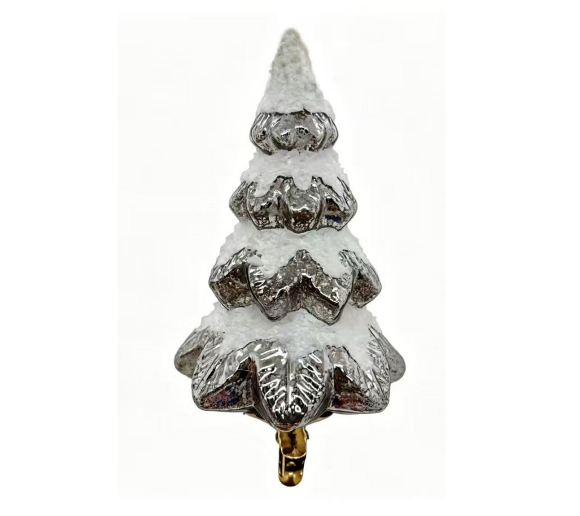 Whitehurst 6" Christmas Tree/Snow Glass Ornament by Eddie Ross