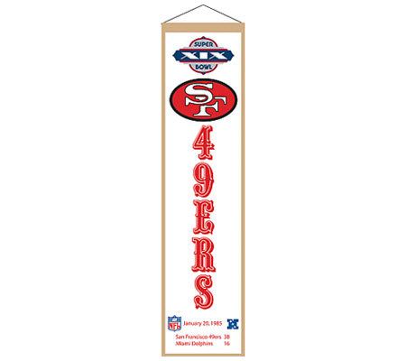 San Francisco 49ers 5-Time Super Bowl Champions Banner