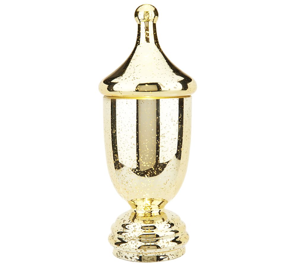 Mercury Glass Illuminated 13.5" Apothecary Jar by Valerie