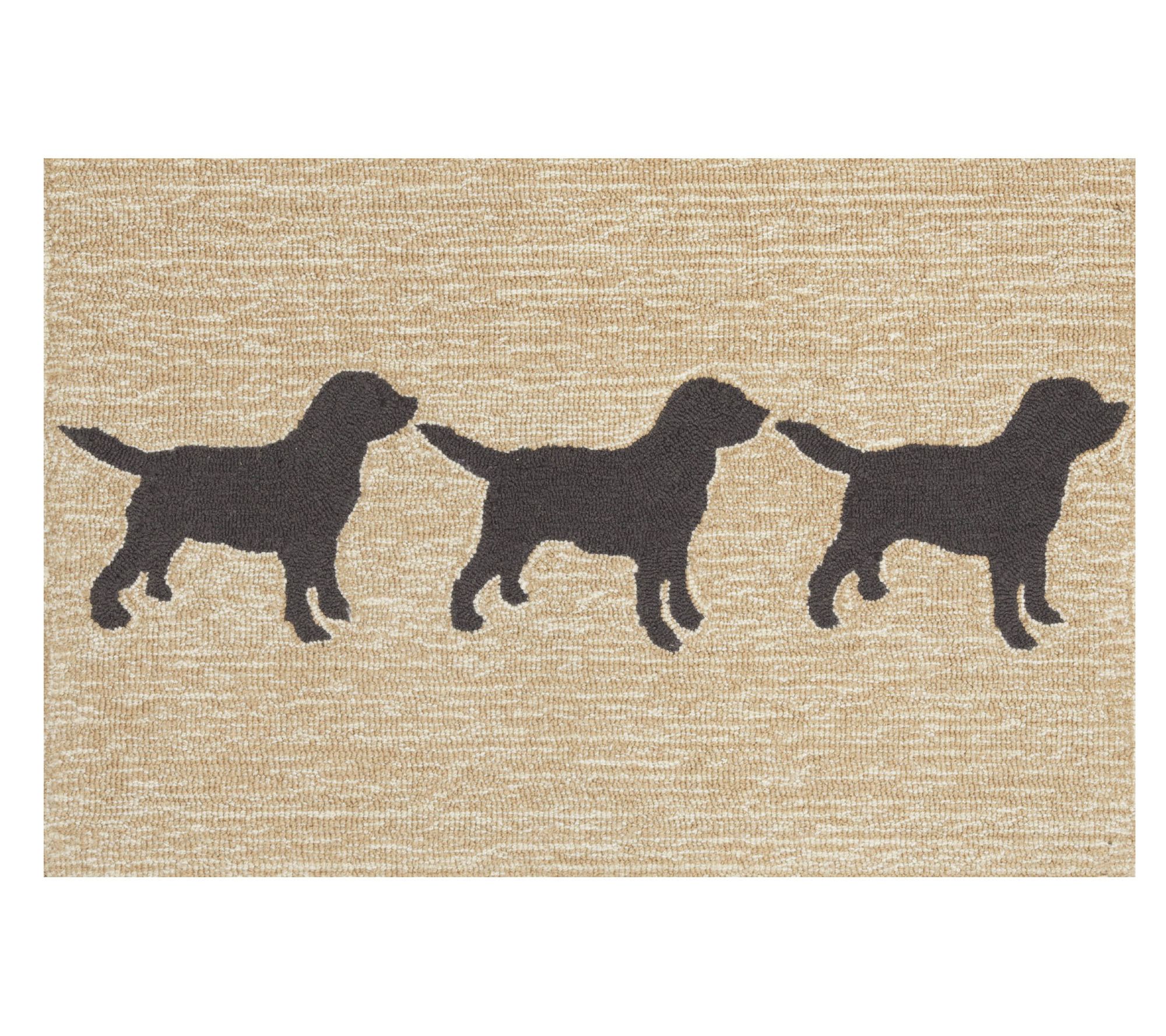 Liora Manne Frontporch Doggies Rug Black 20" x 30"