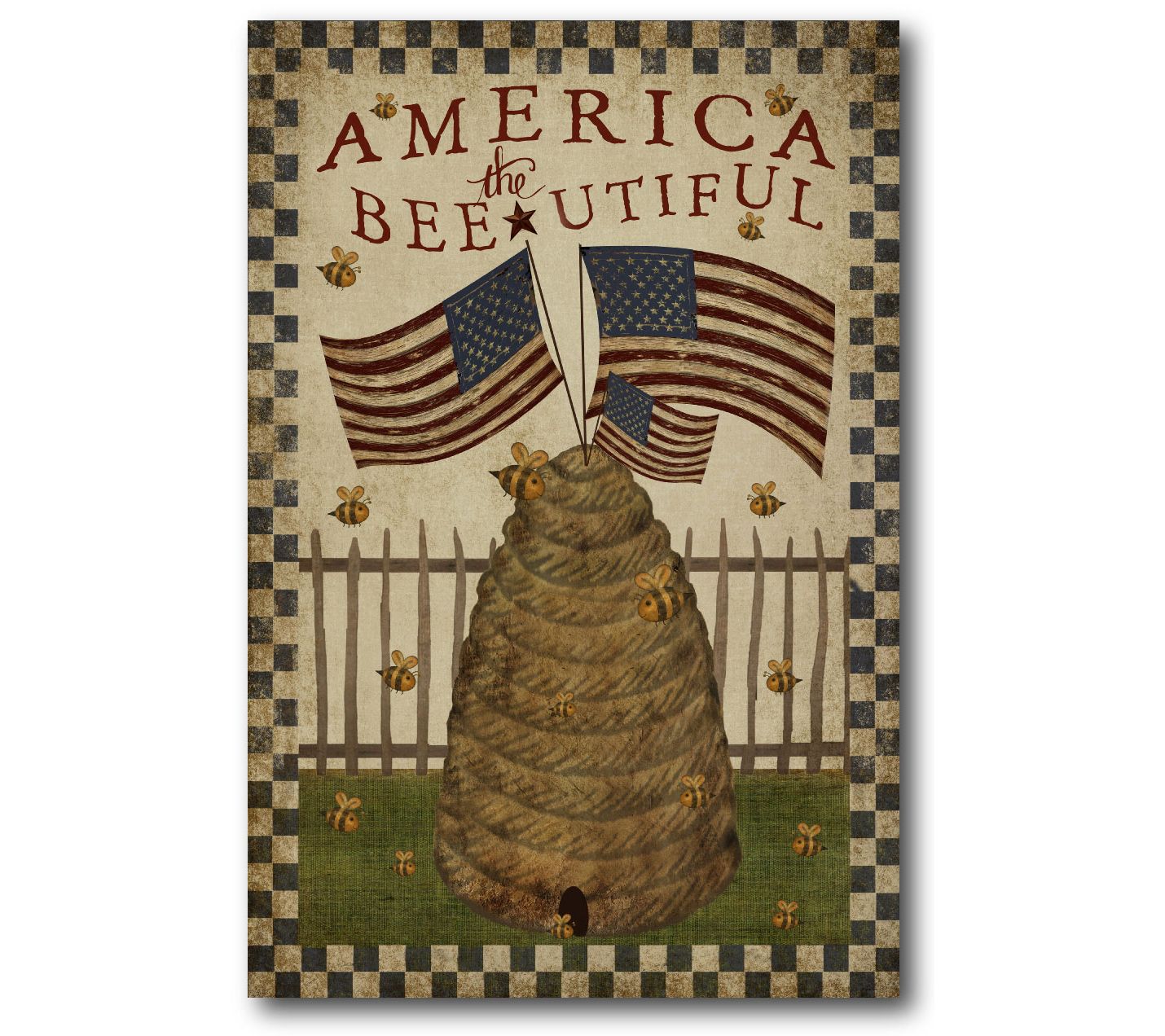 Courtside Market America The Beautiful 12" x 18" Canvas