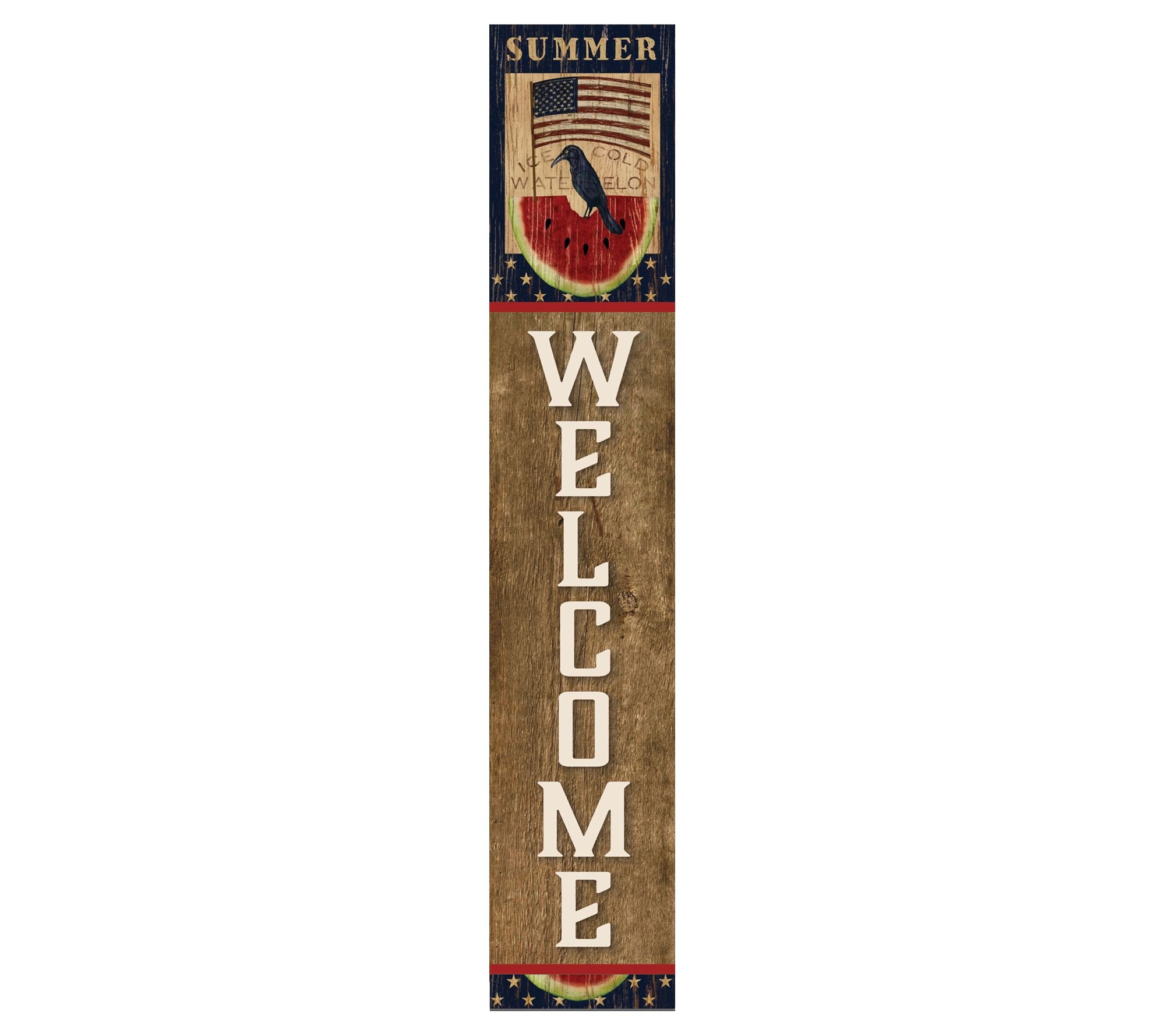 Courtside Marke t Summer Waterm elon 7x40 Porch Sign