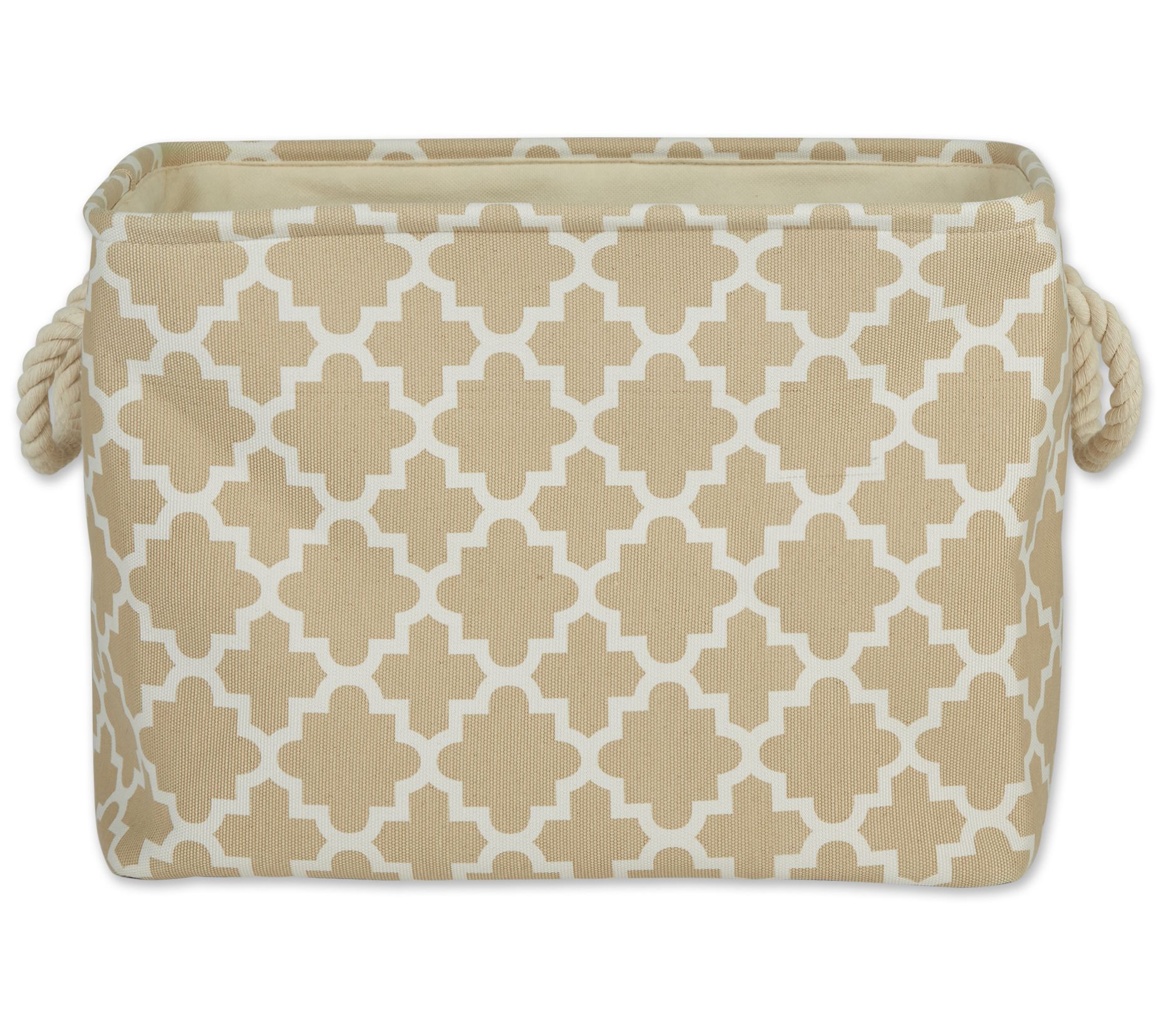 Design Imports Polyester Bin Lattice RectangleLarge