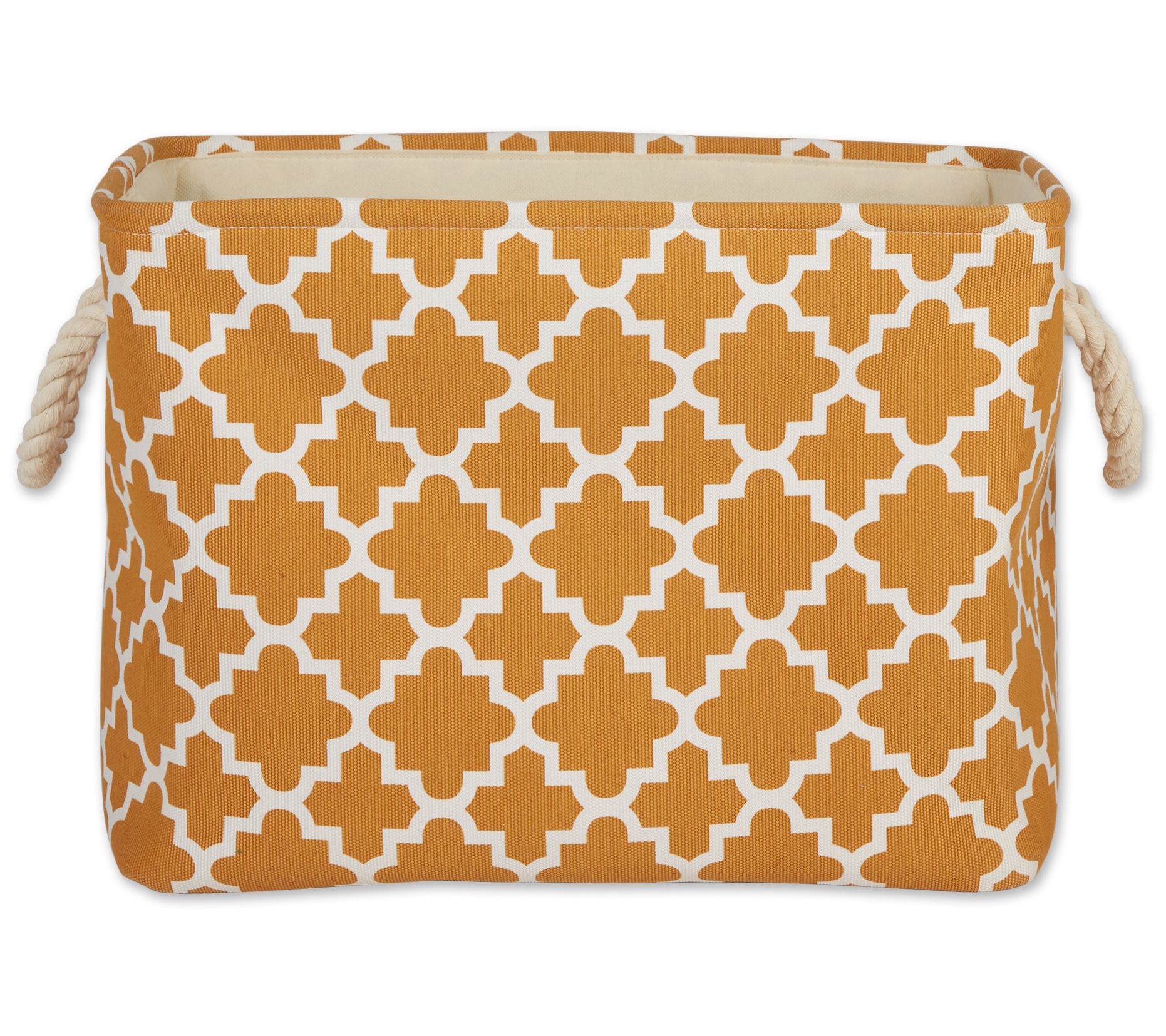 Design Imports Polyester Bin Lattice RectangleLarge