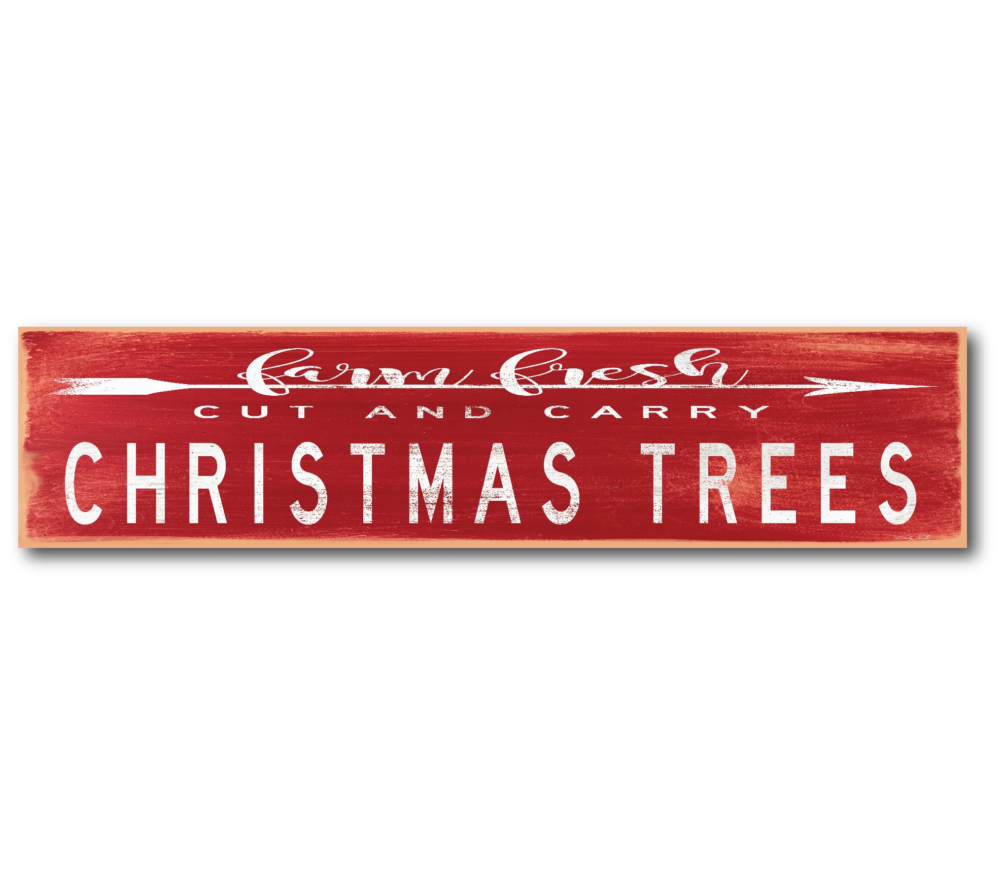 Courtside Market Farm Fresh Christmas Trees 7x30 Porch Sign