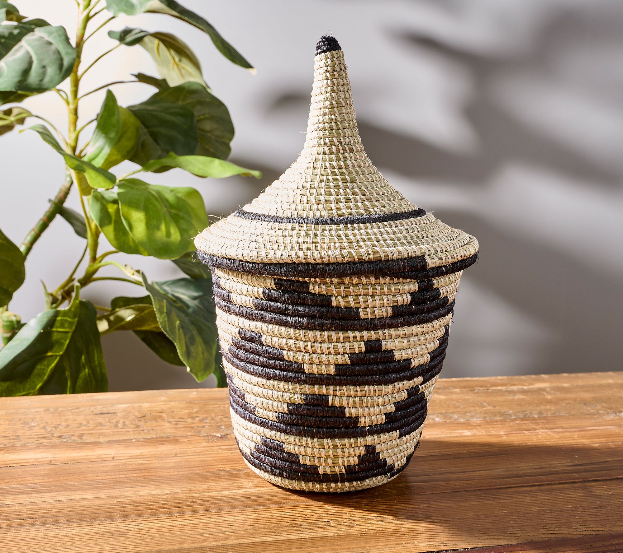 KAZI Hand-Crafted Large Woven Friendship Basket