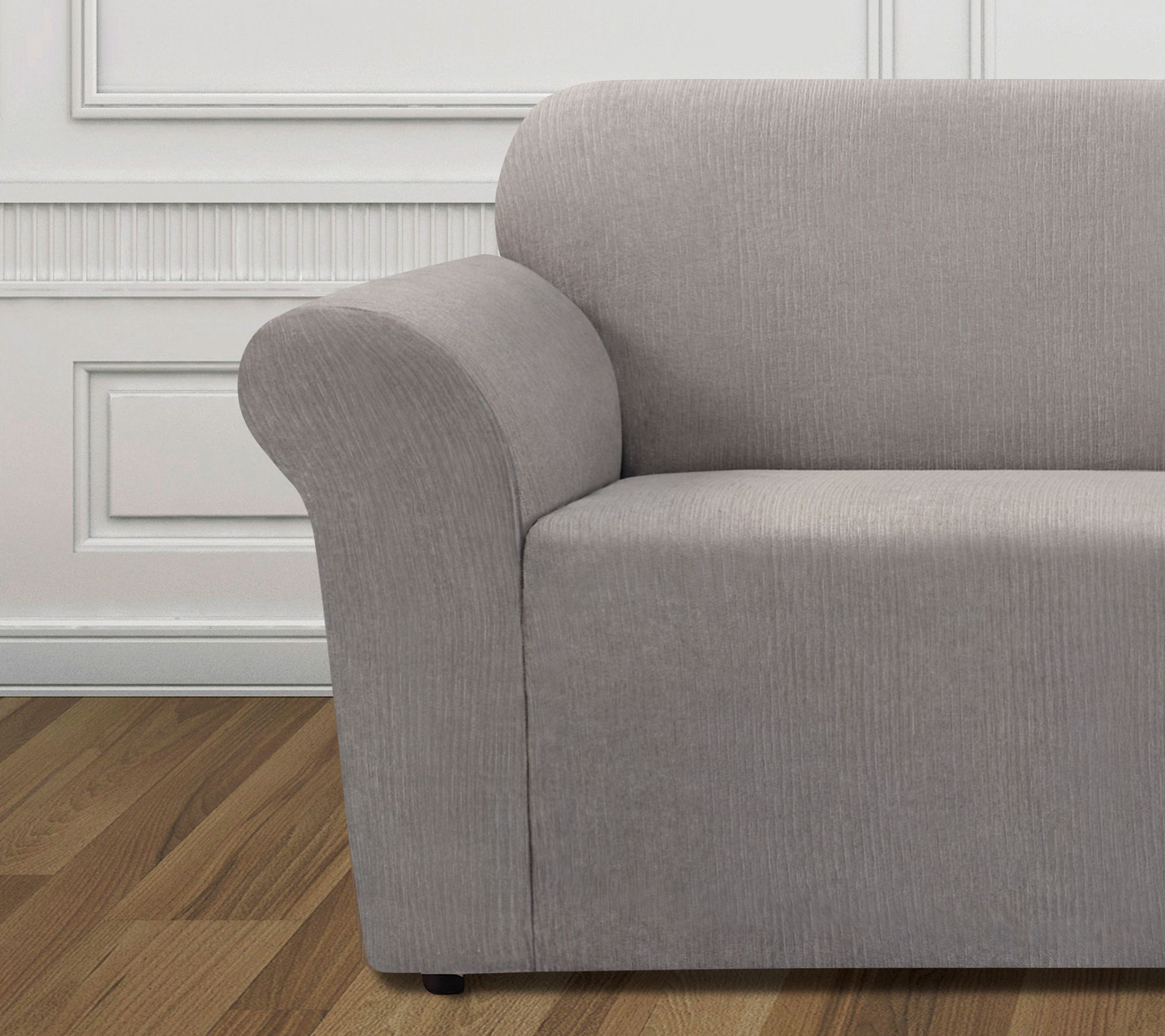 Stretch Chenille OnePiece Slipcover, Sofa Cover