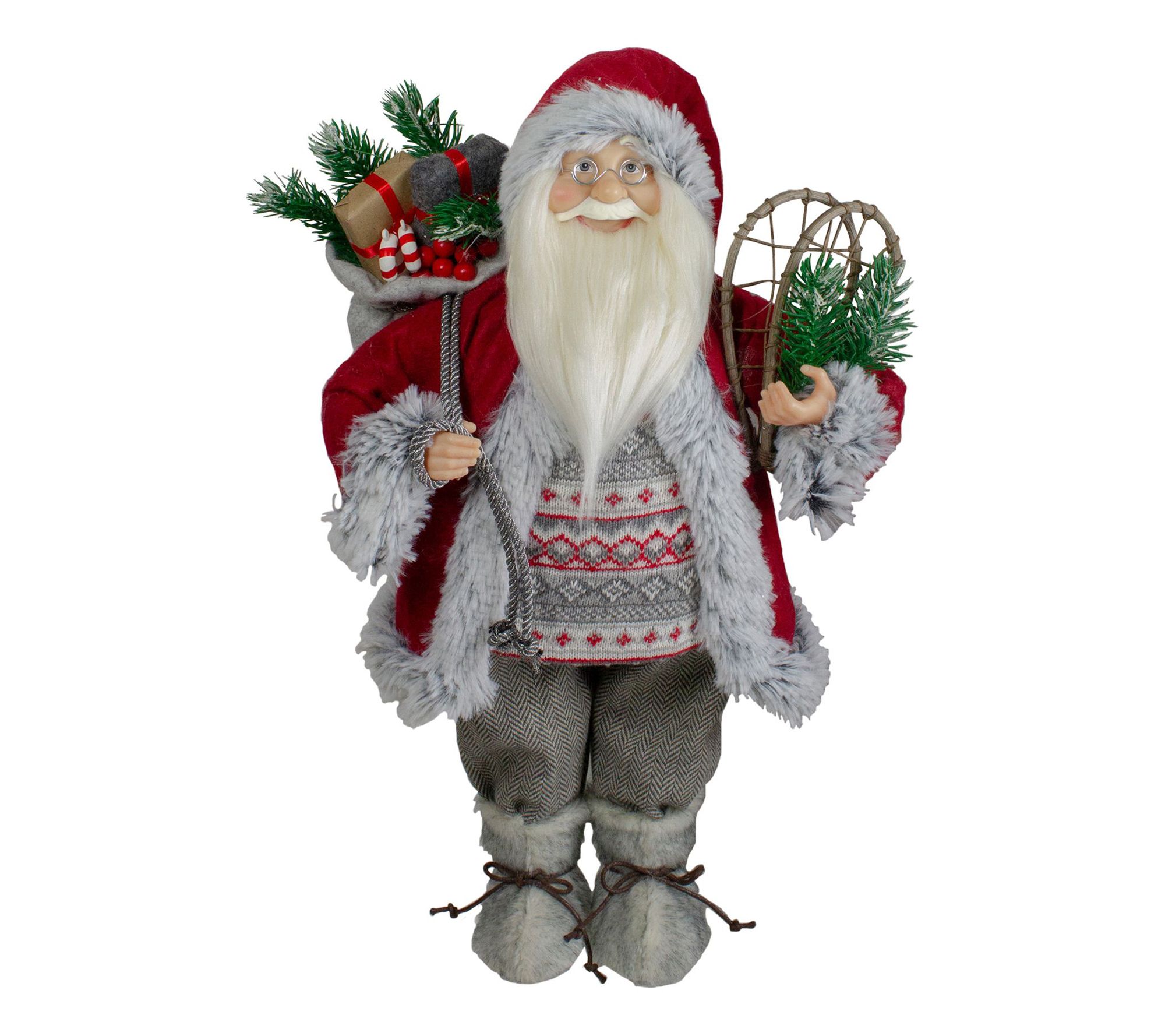 Northlight 2' Standing Santa Figure with a PlusBear