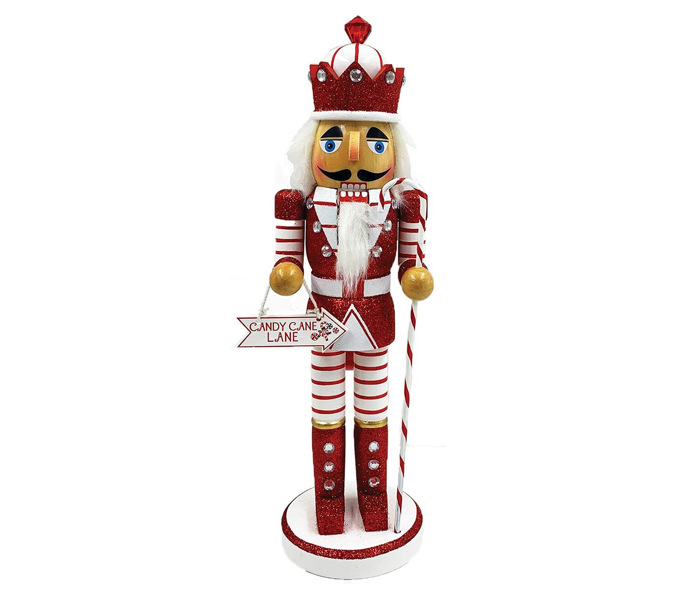 Santa's Workshop 14" Candy Cane King Nutcracker