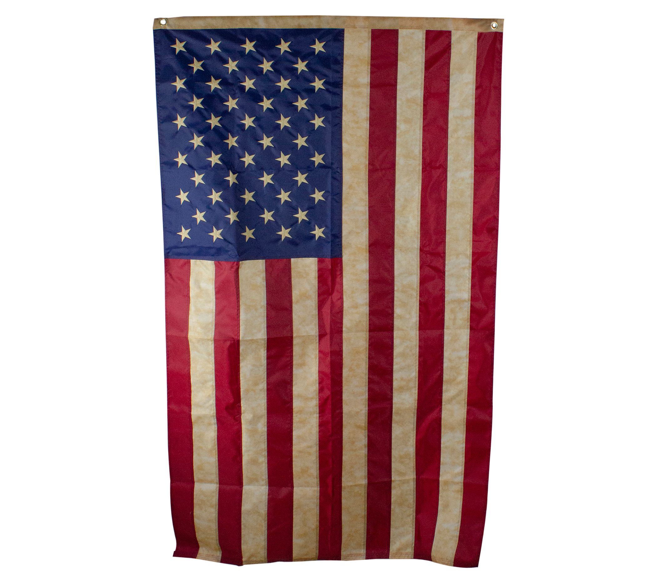 Northlight Tea-Stained Embroidered American Flaw/ Grommets