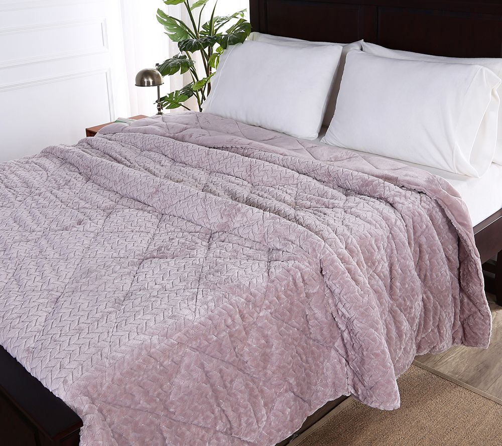 Berkshire Blanket Braided Velvet Soft Full/Queen Comforter - QVC.com