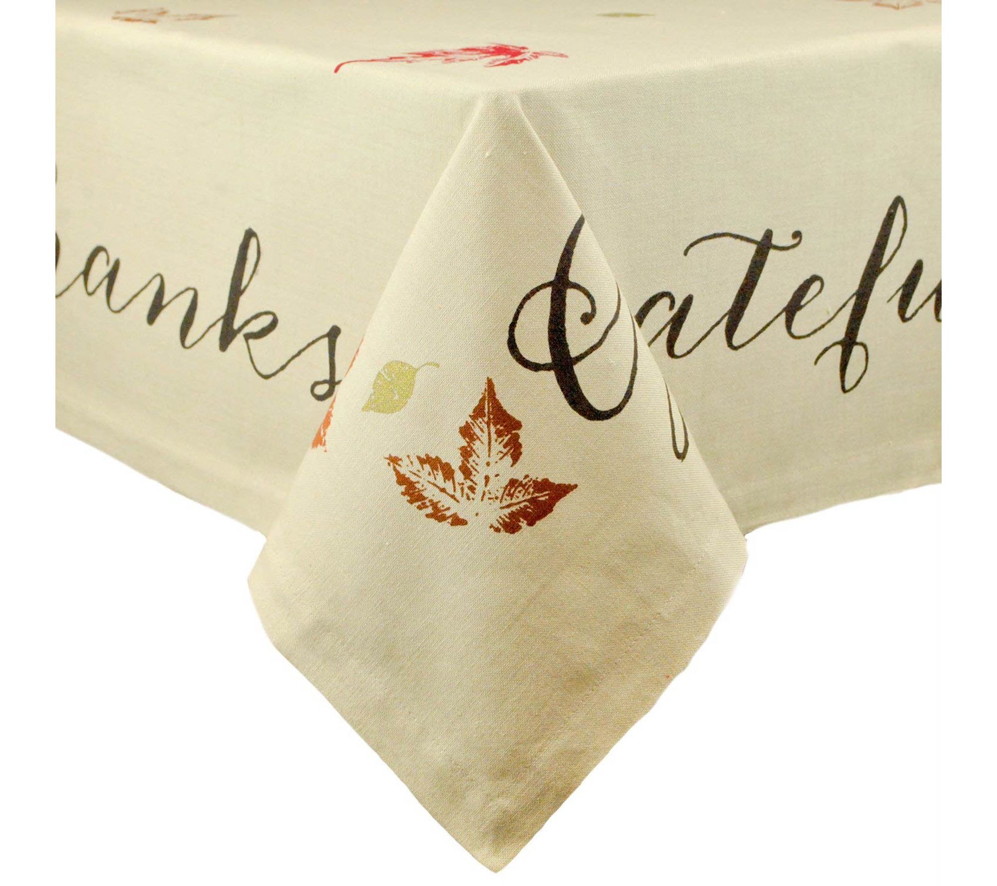 Design Imports Rustic Leaves Printed Tablecloth60" x 84"