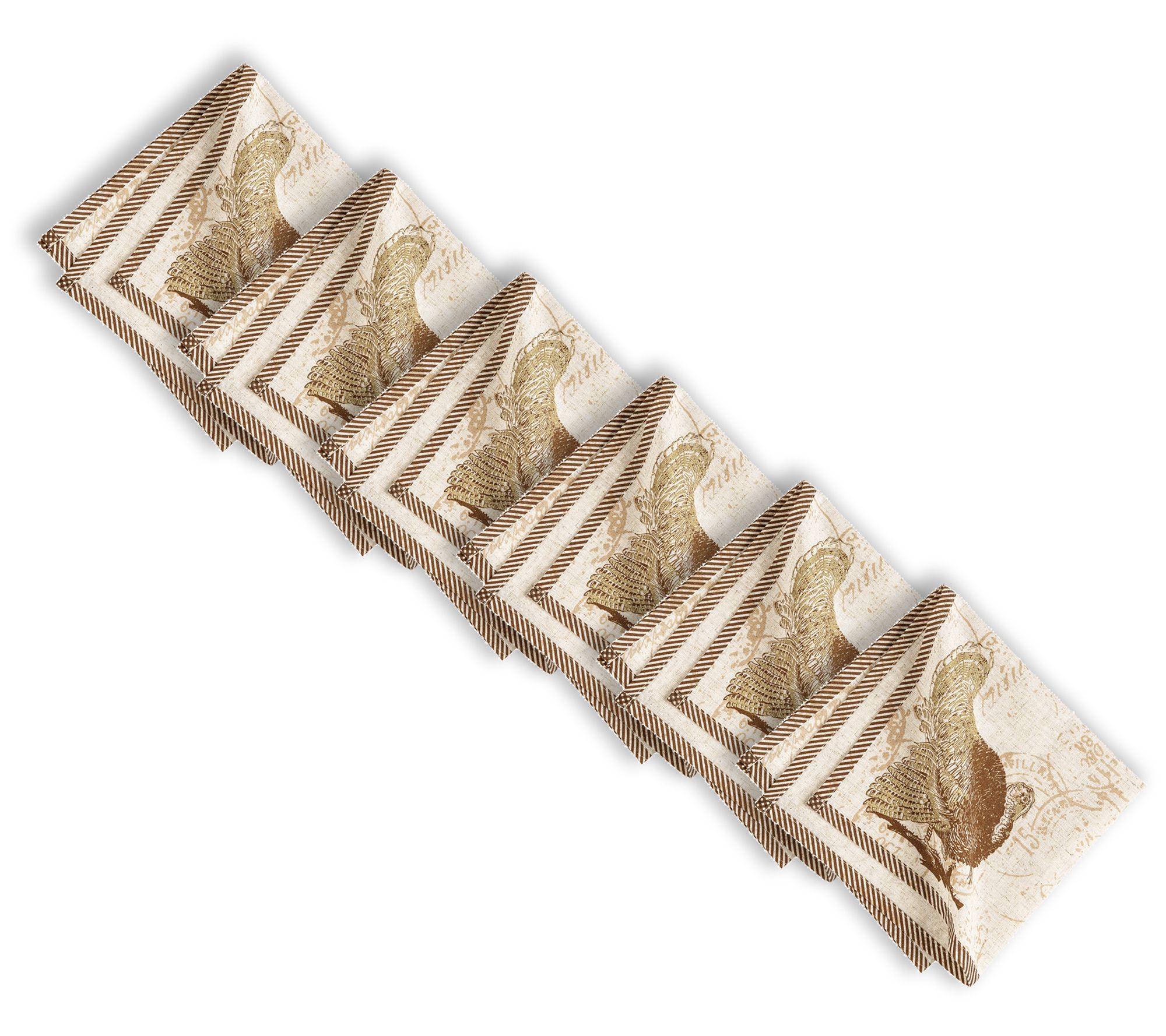 18" x 18" Turkey Elegant Napkin Set 6 by Valerie