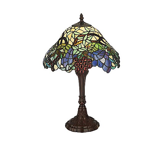 Tiffany Style 18-1/2"H Spiral Grape Accent Lamp