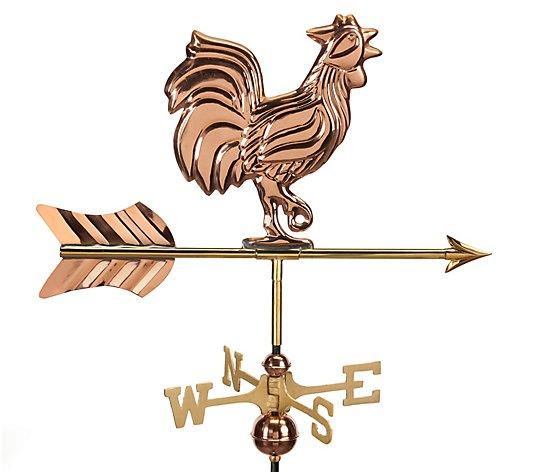 Rooster Cottage Weather Vane with Mount by GoodDirections