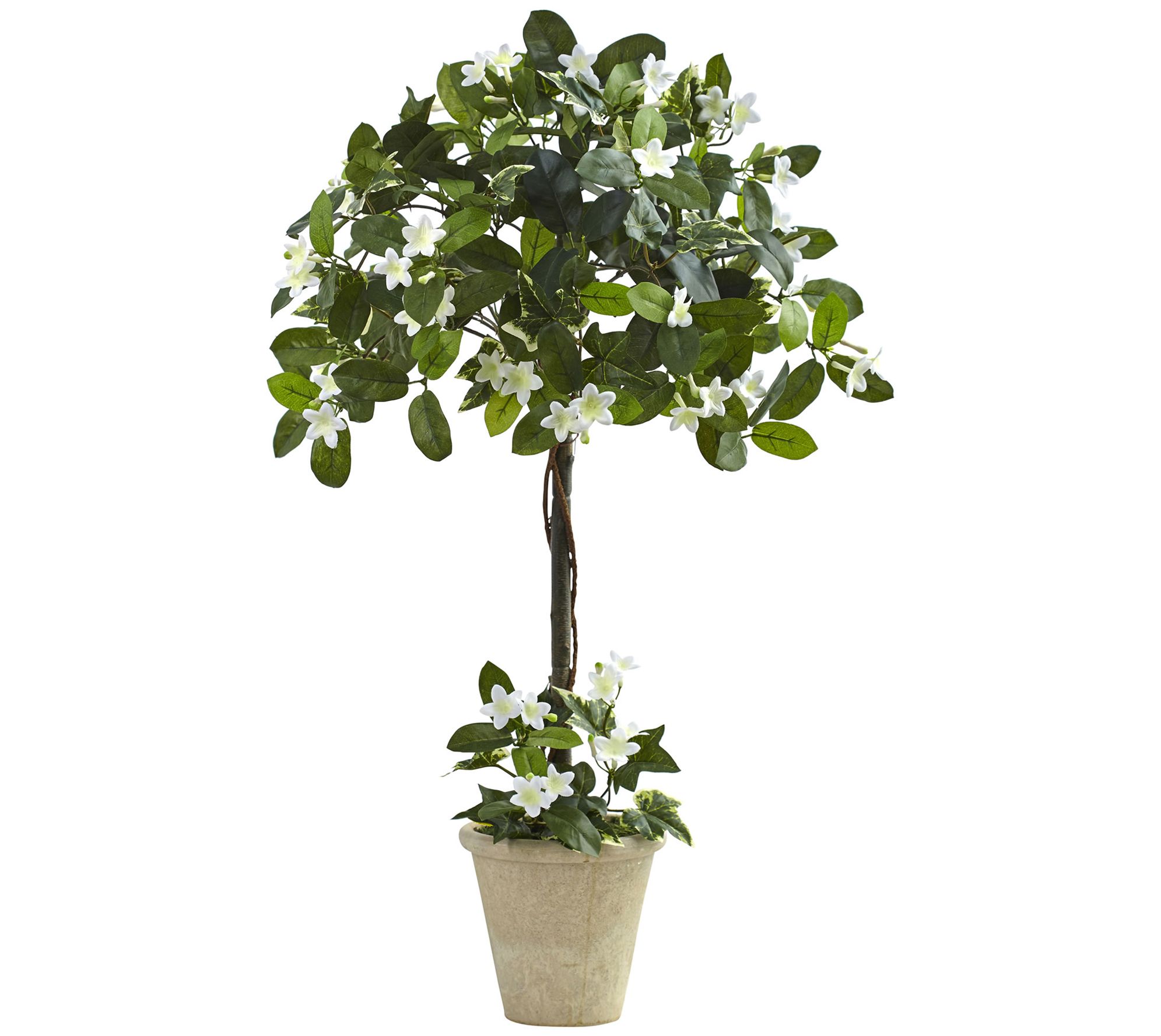 3' Stephanotis Topiary w/ Planter by Nearly Natural