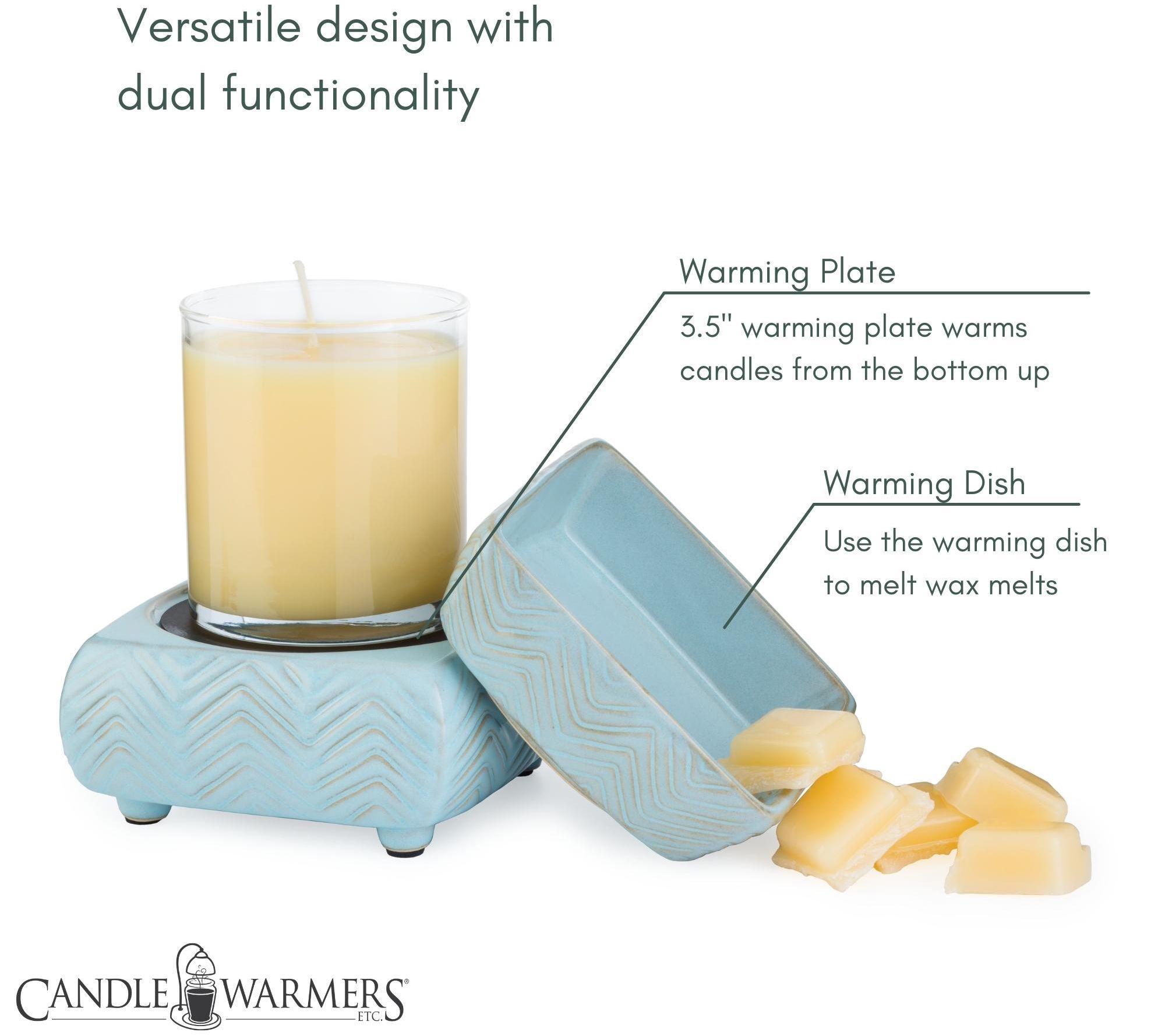 Chevron 2In1 Wax and Candle Warmer Plus 2 WaxMelts