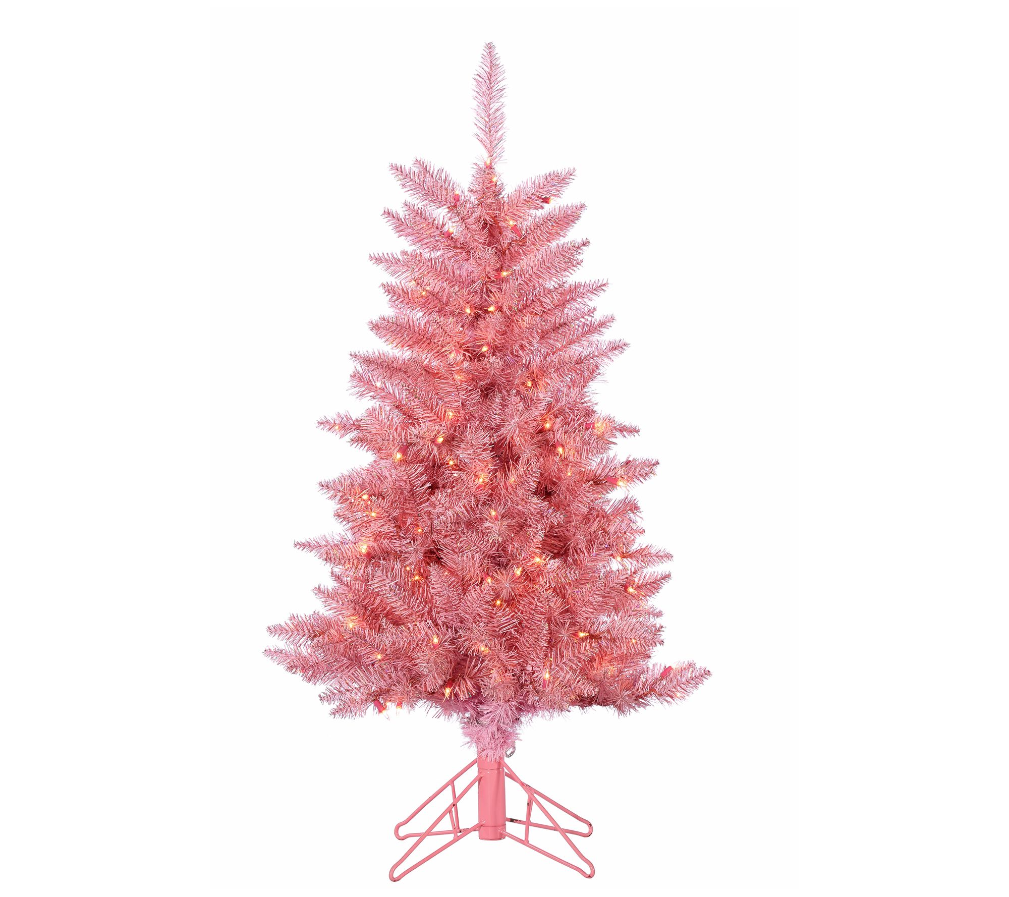 4Ft Pink Tuscany Tinsel Tree by Gerson Co. - QVC.com