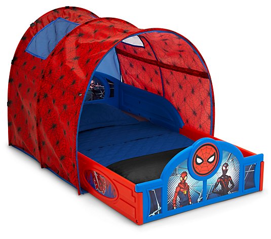 Marvel Spider-Man Sleep and Play Toddler Bed with Tent