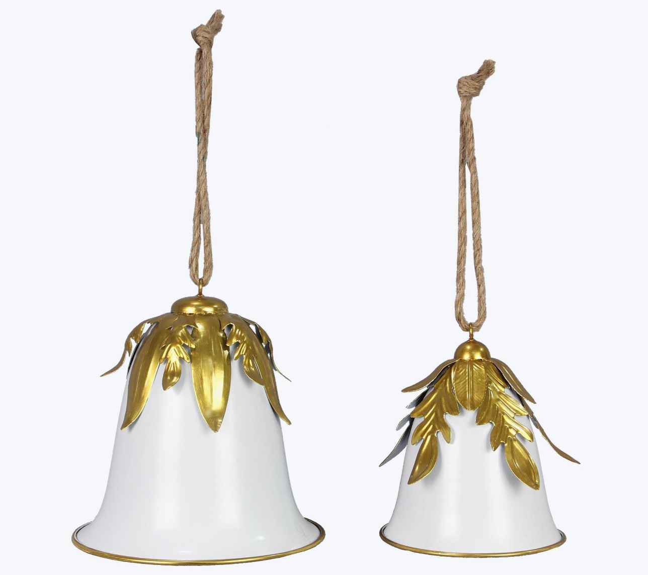 Young's White Metal Tabletop/Hanging Bell, Set of 2