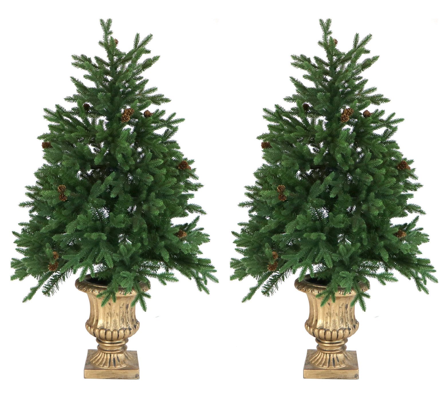 Fraser Hill Farm Set of Two 4-Foot Noble Fir Tr ees