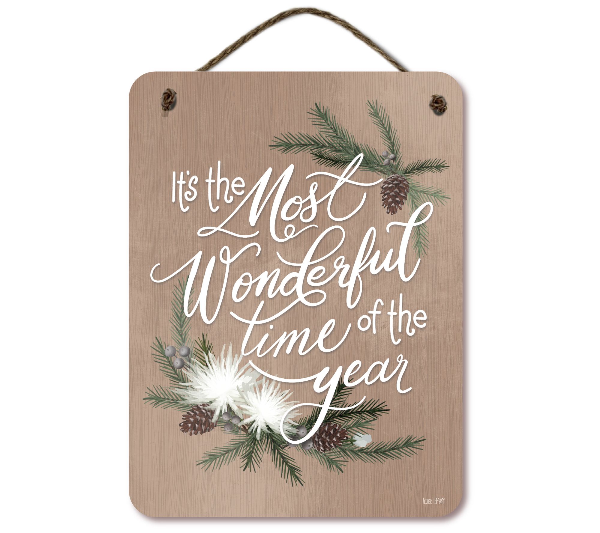 Courtside Market Most Wonderful Time 12x16 Hanging Sign
