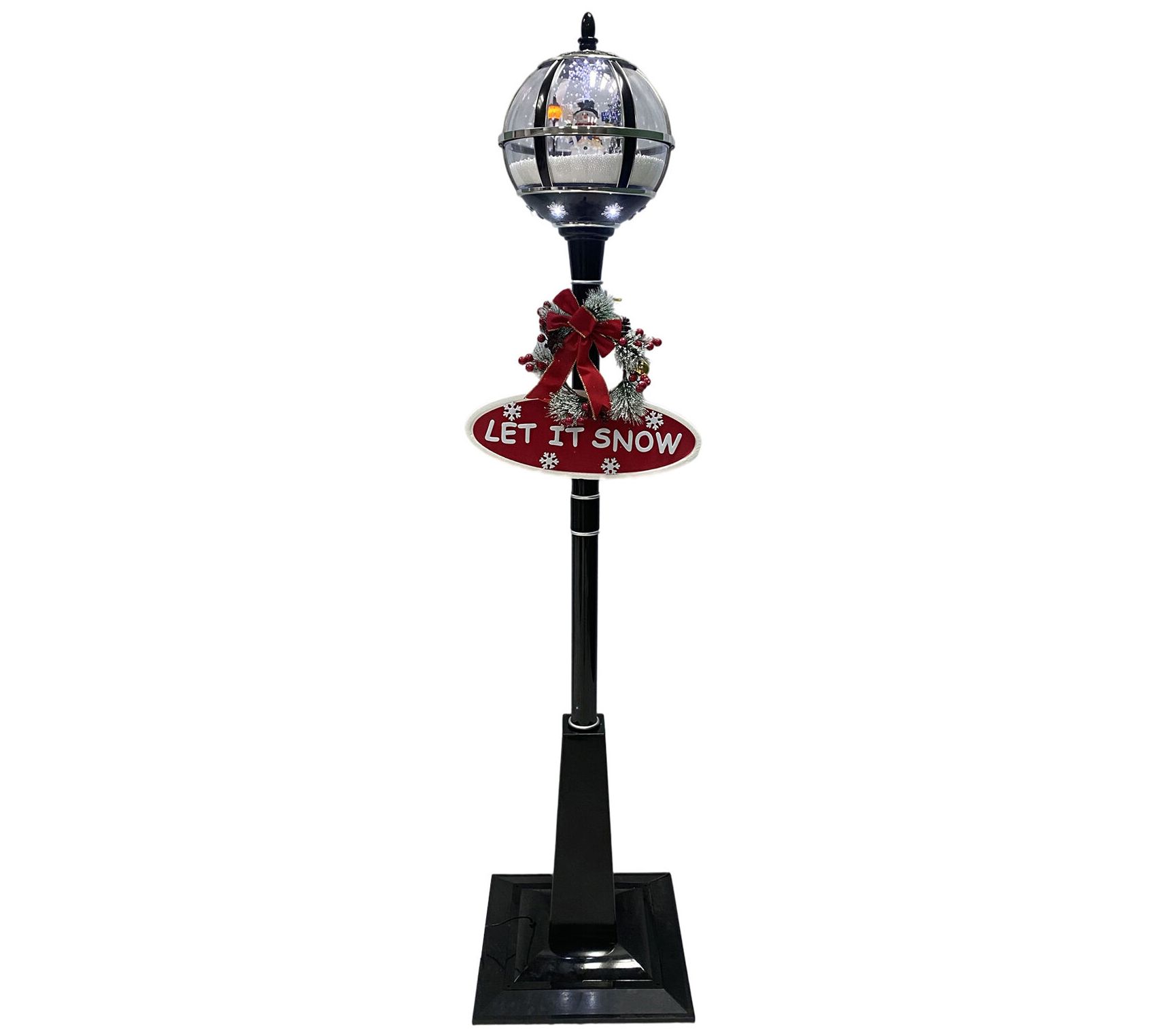 Fraser Hill 69" Musical Snow Globe Lamp Post w/ Holiday Songs