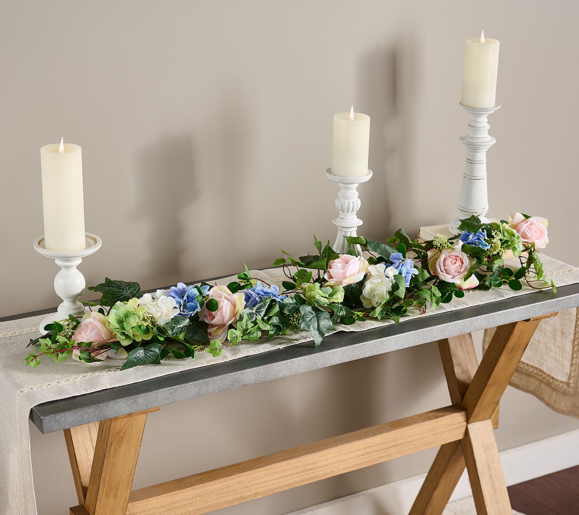 4' English Rose Garden Garland by Valerie
