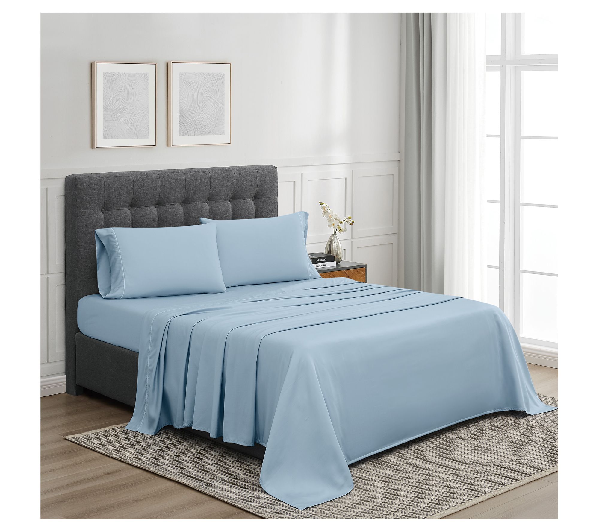 Badgley Mischka 300TC Tencel Queen 4-Piece Sheet Set