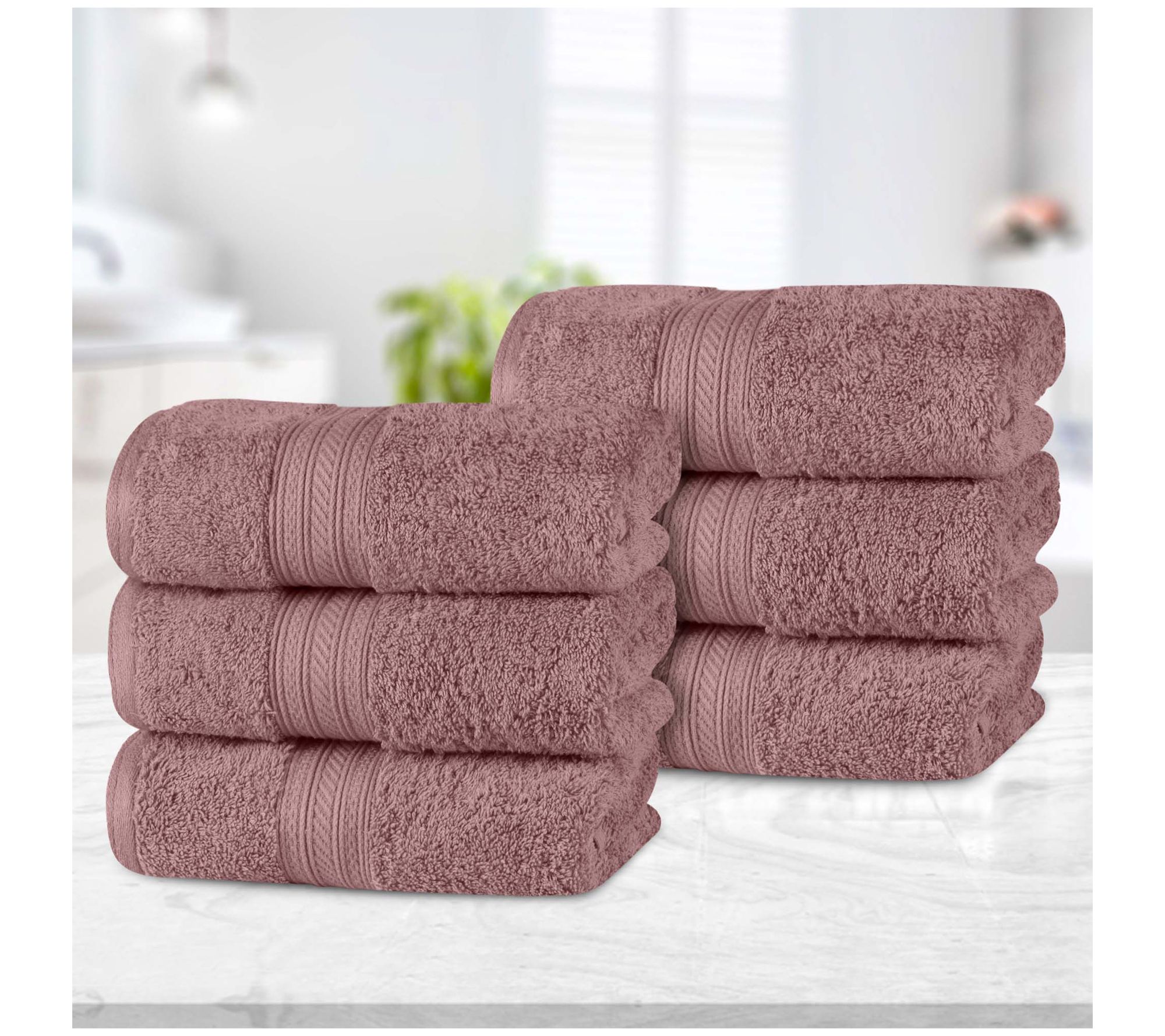 Superior Combed Cotton Highly Absorbent 6 Pie ce Hand Towel S