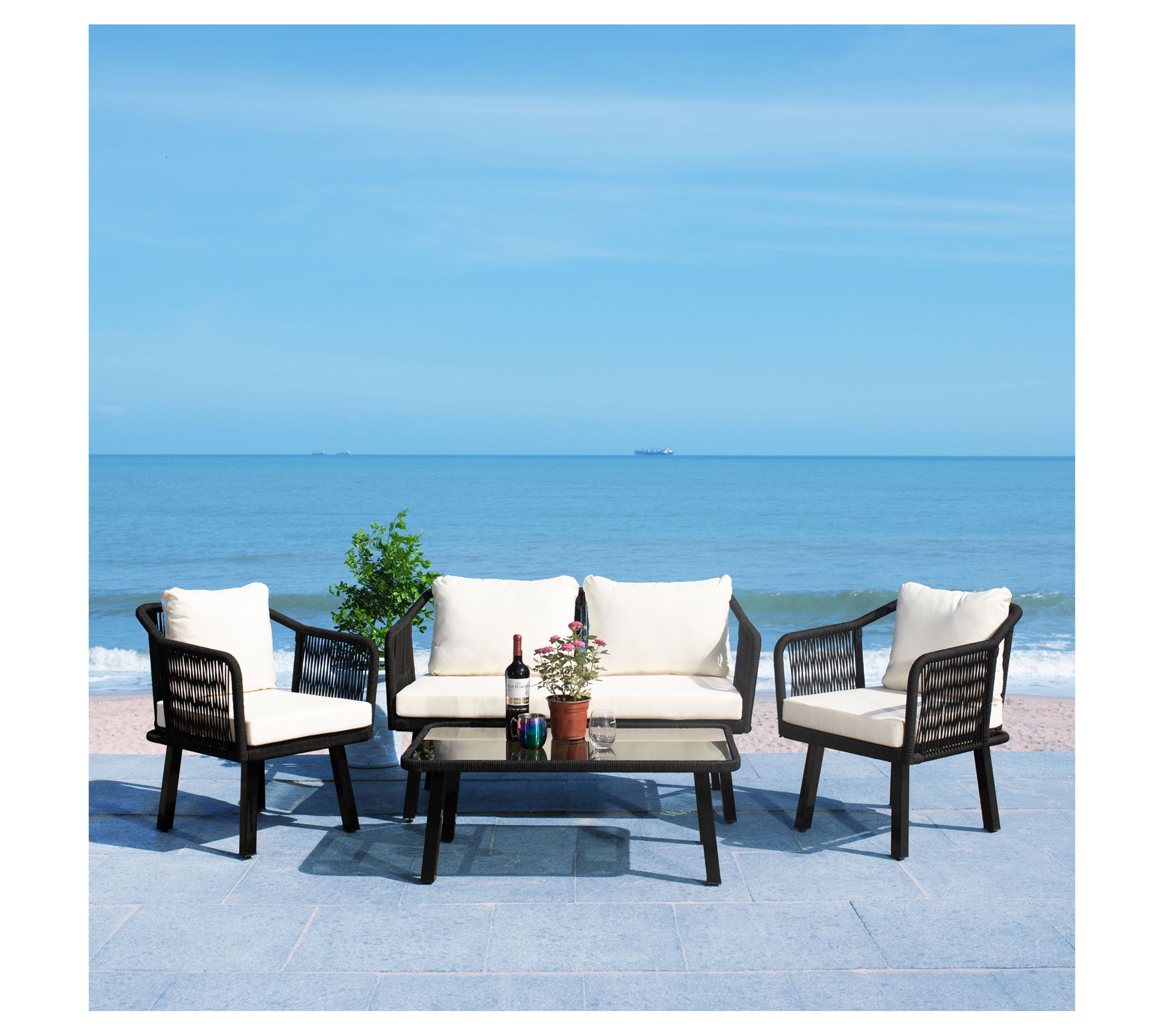 Safavieh Torsla 4-Piece Rope Living Set