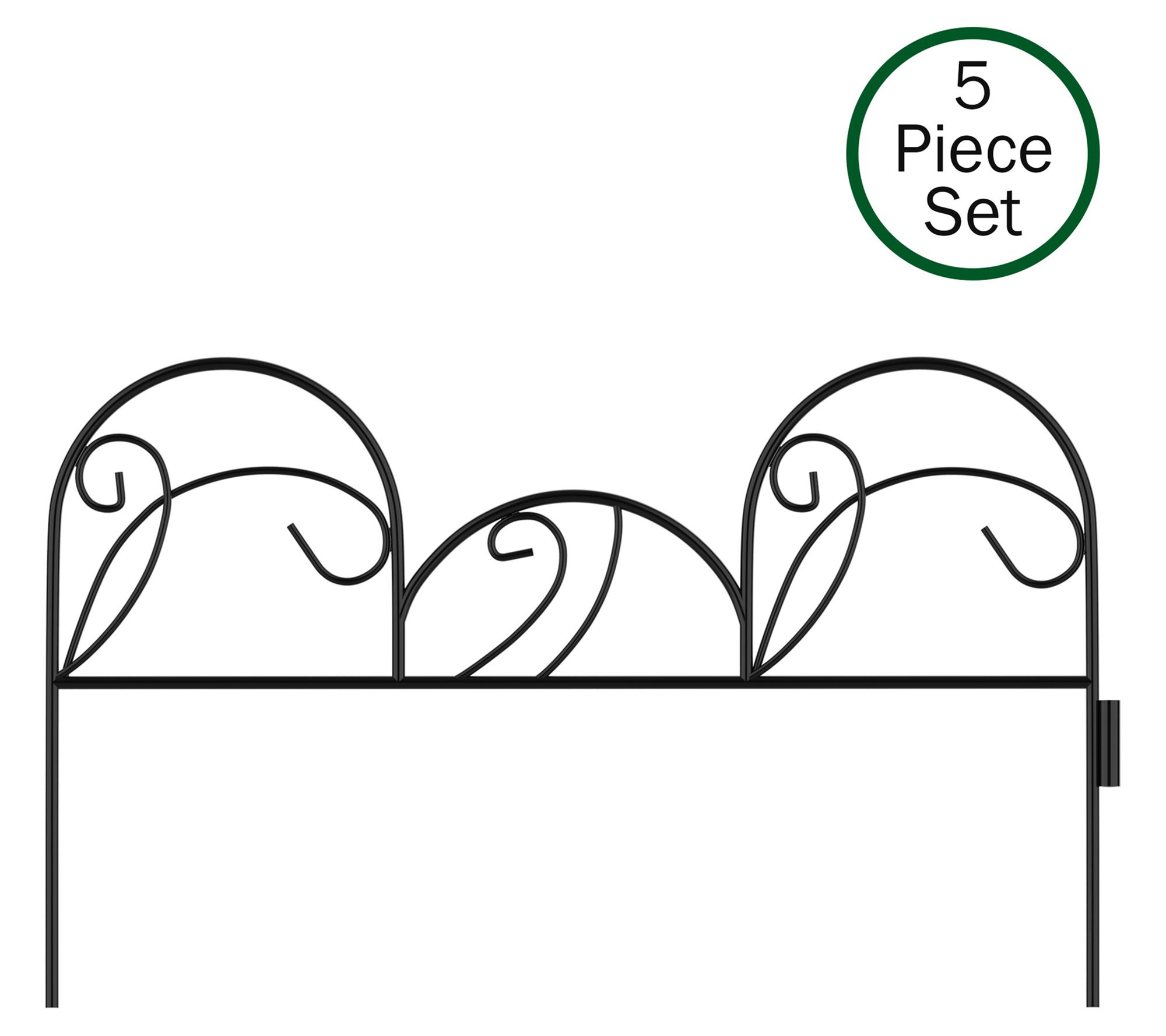 Pure Garden 5 Panels of Mimosa Decorative Garden Fencing