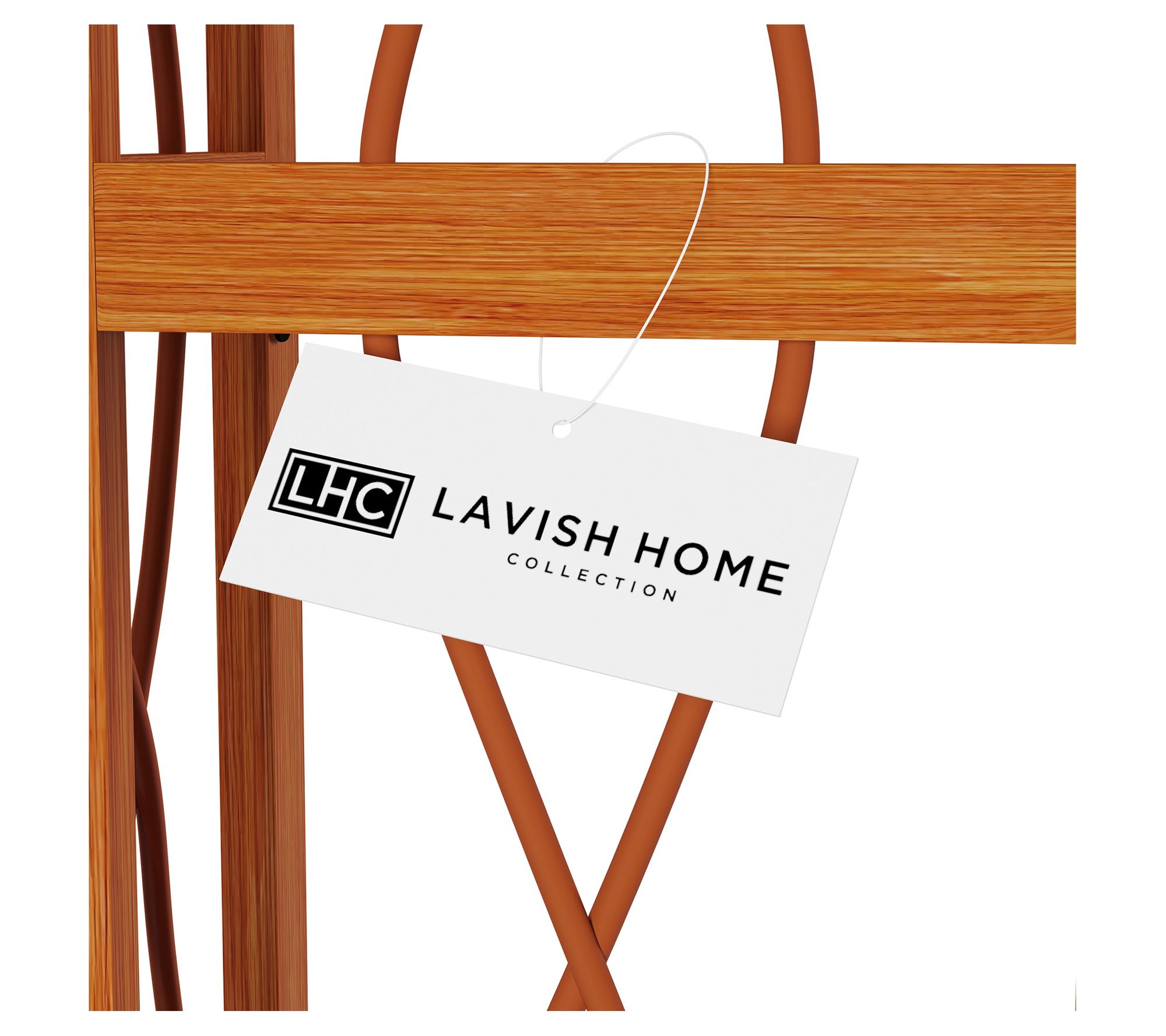 Lavish Home Folding Corner Shelf 4Tier Freestanding Display