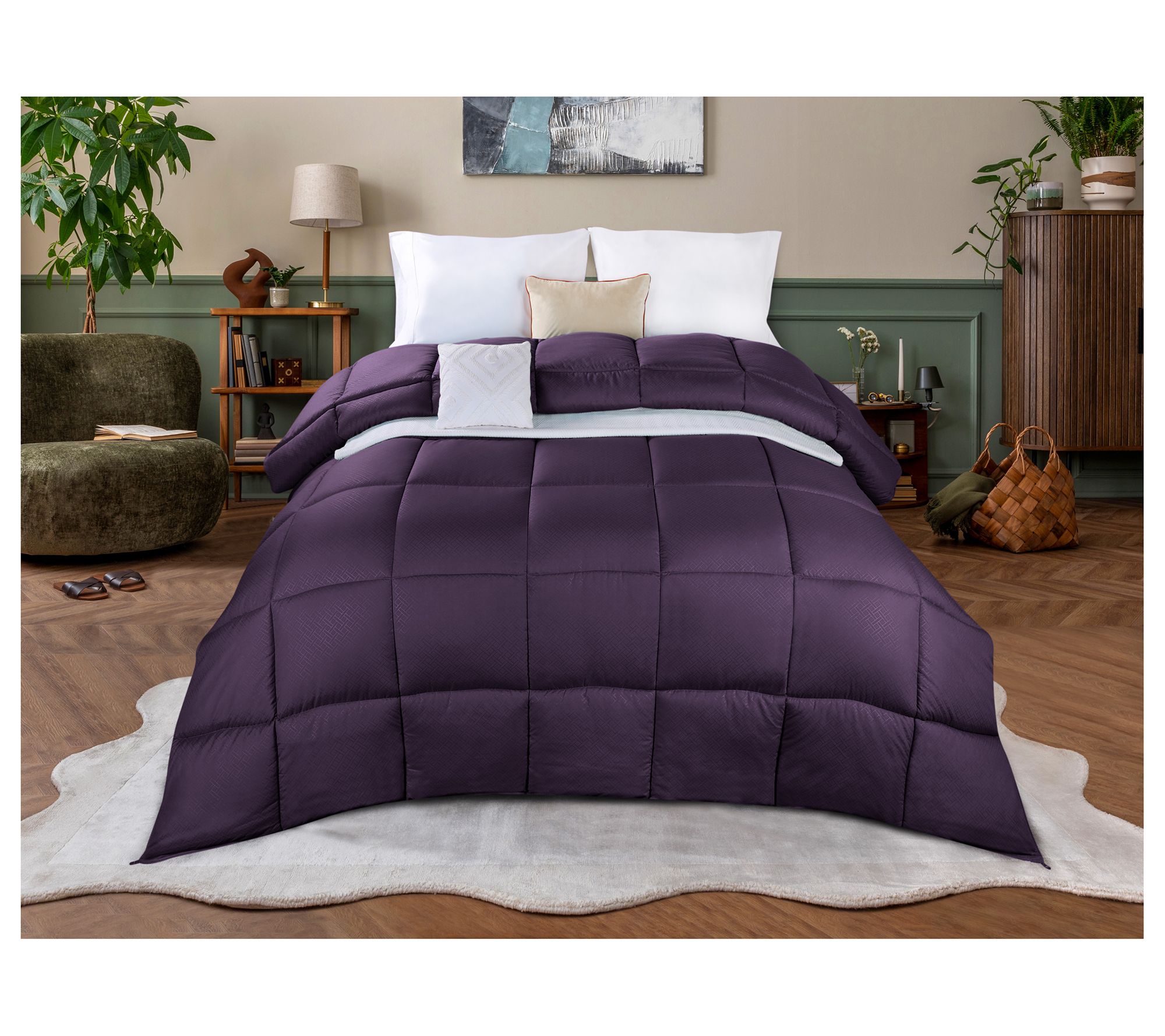 Superior Monochrome Basket weave Comforter, Twin/XL