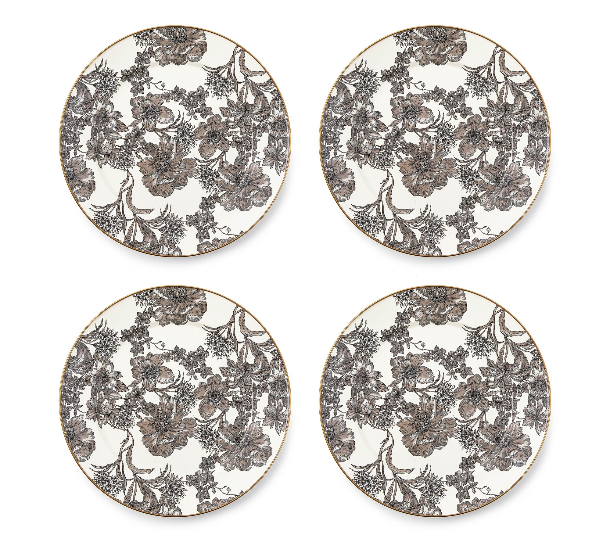 "As Is" Mackenzie- Childs Set of 4 Enamel Chargers