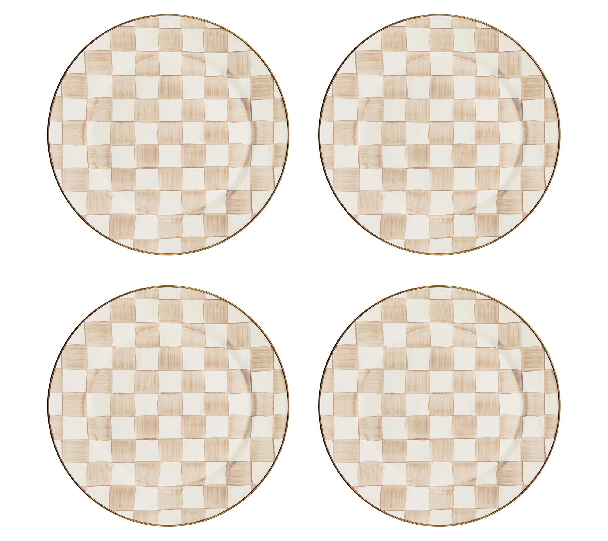 "As Is" Mackenzie- Childs Set of 4 Enamel Chargers