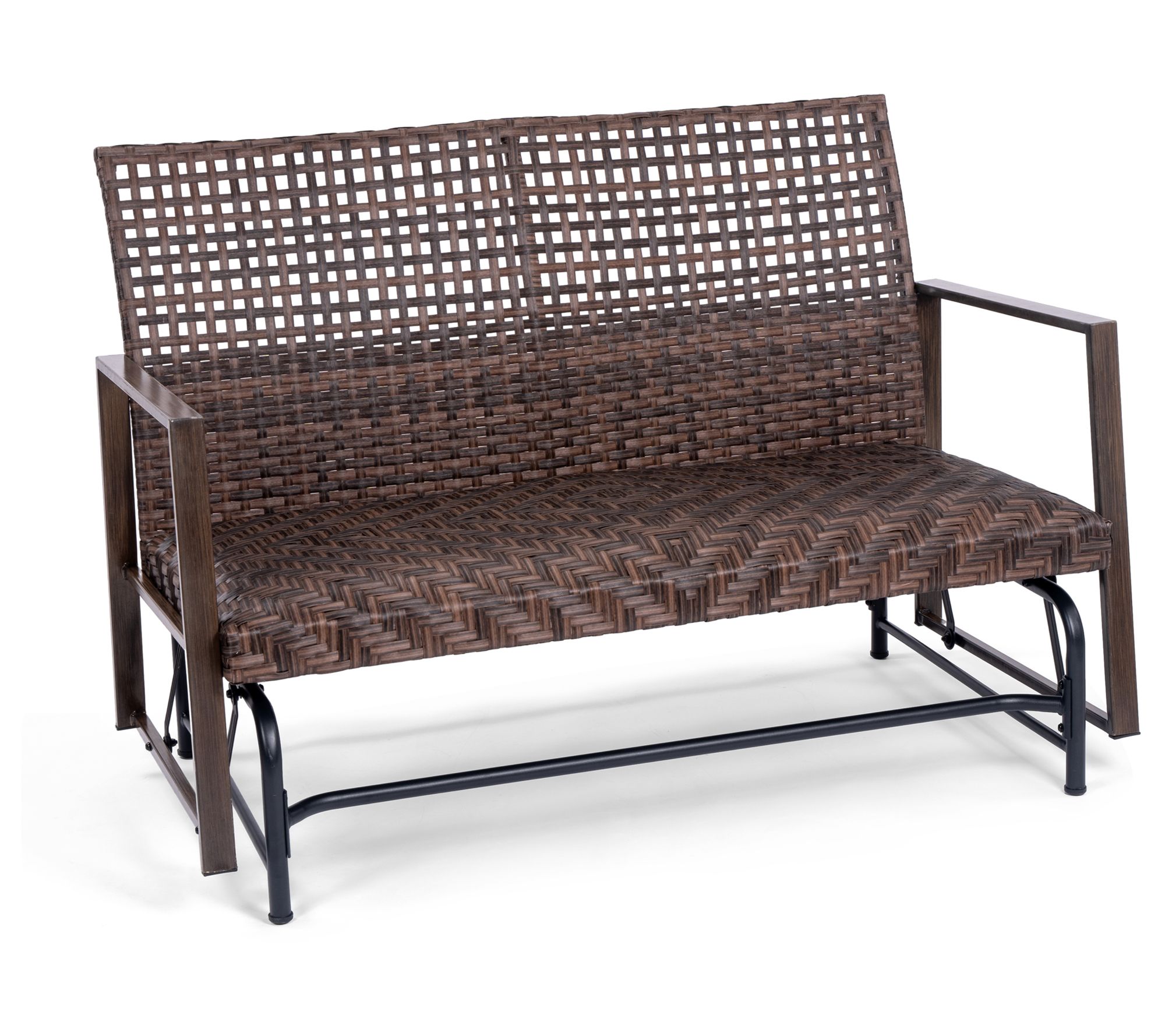 Backyard Expres sions Wicker 2 Person Patio Gl ider