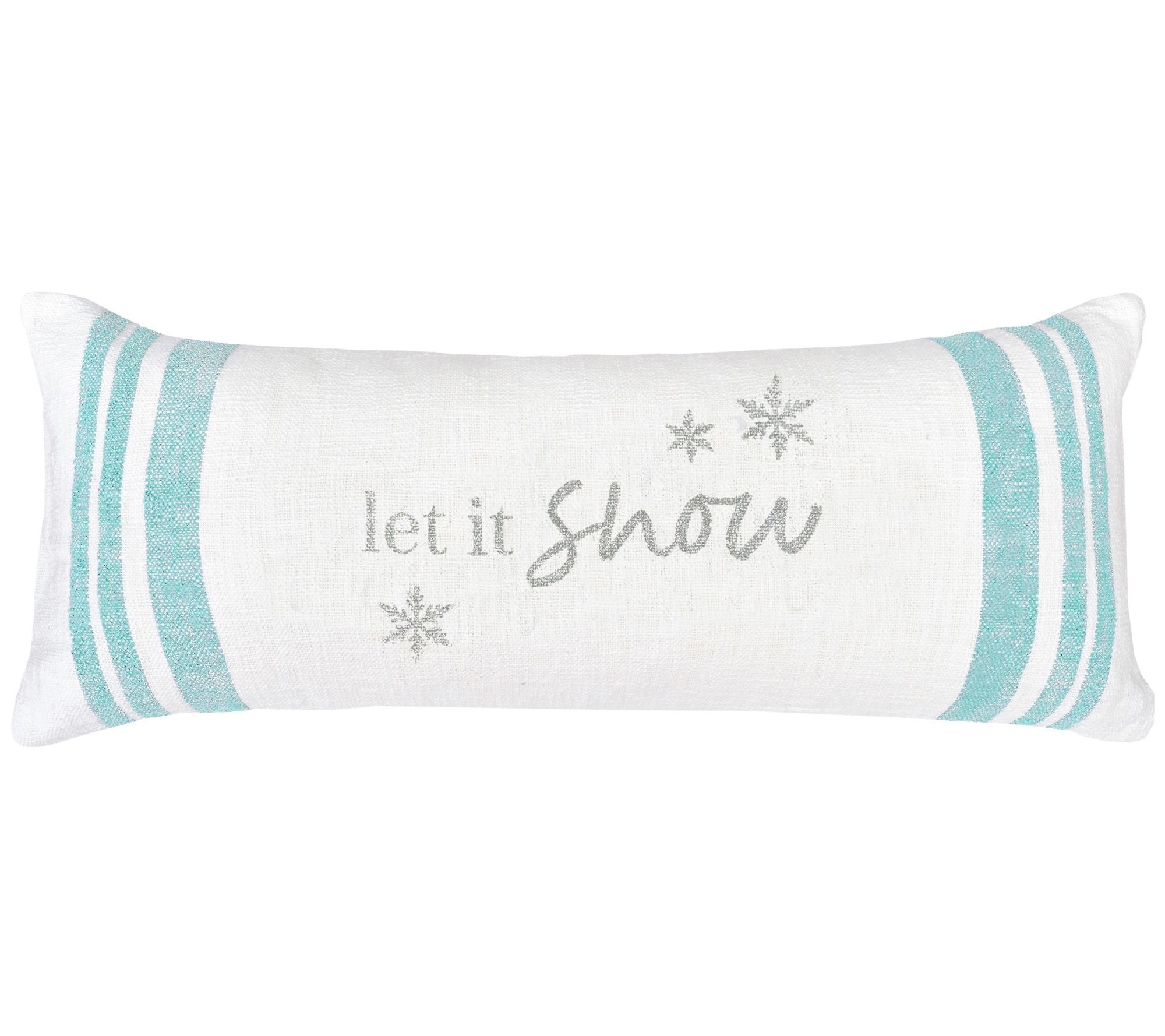 Morgan Let It Snow Woven Christmas Throw Pillowby Valerie