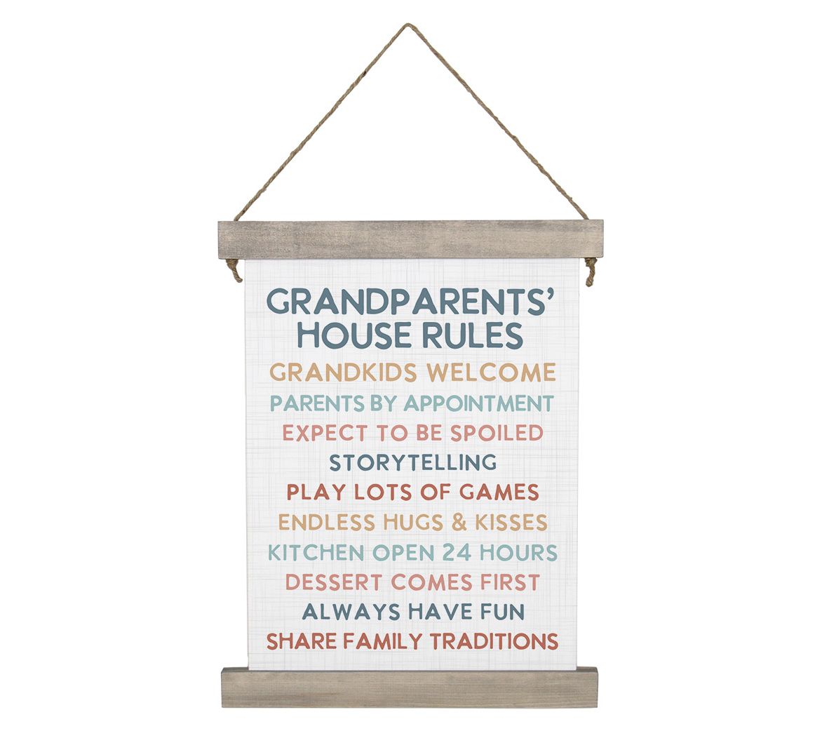 Sincere Surroundings 27.5" House Rules Hanginganvas