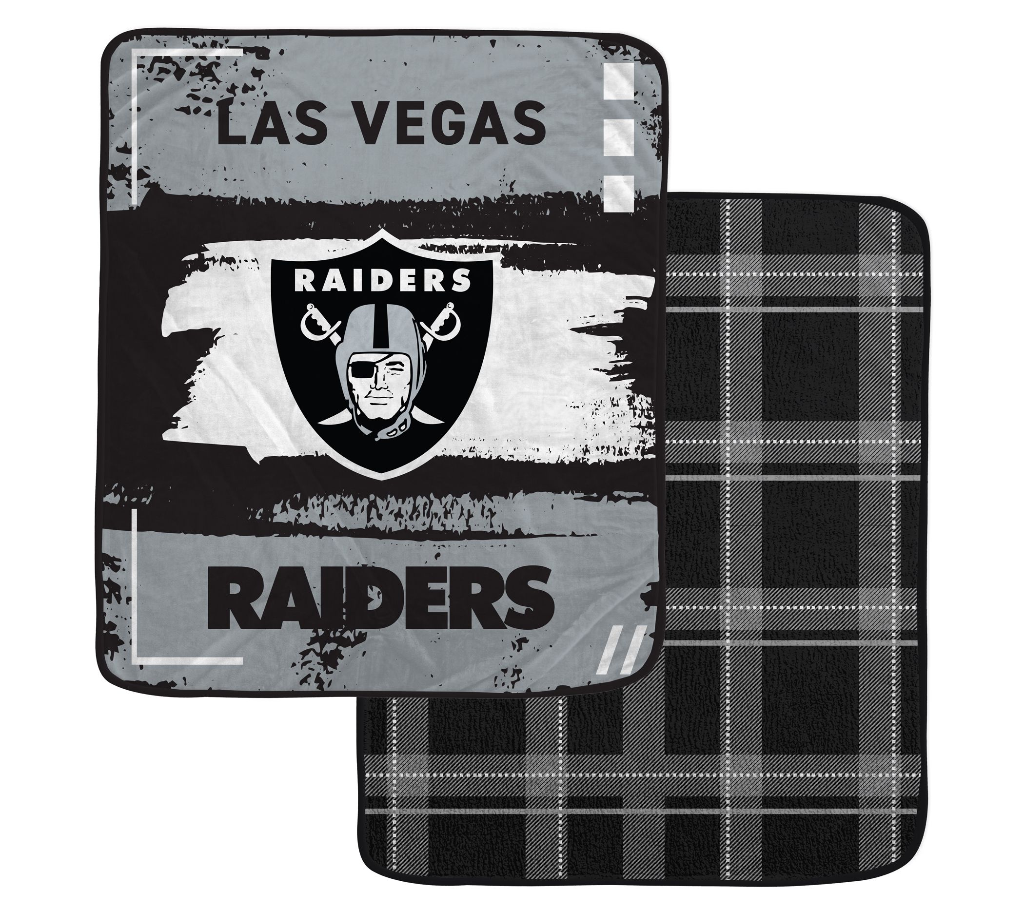 Pegasus Sports NFL Distressed Team Color Plaid Soft Blanket