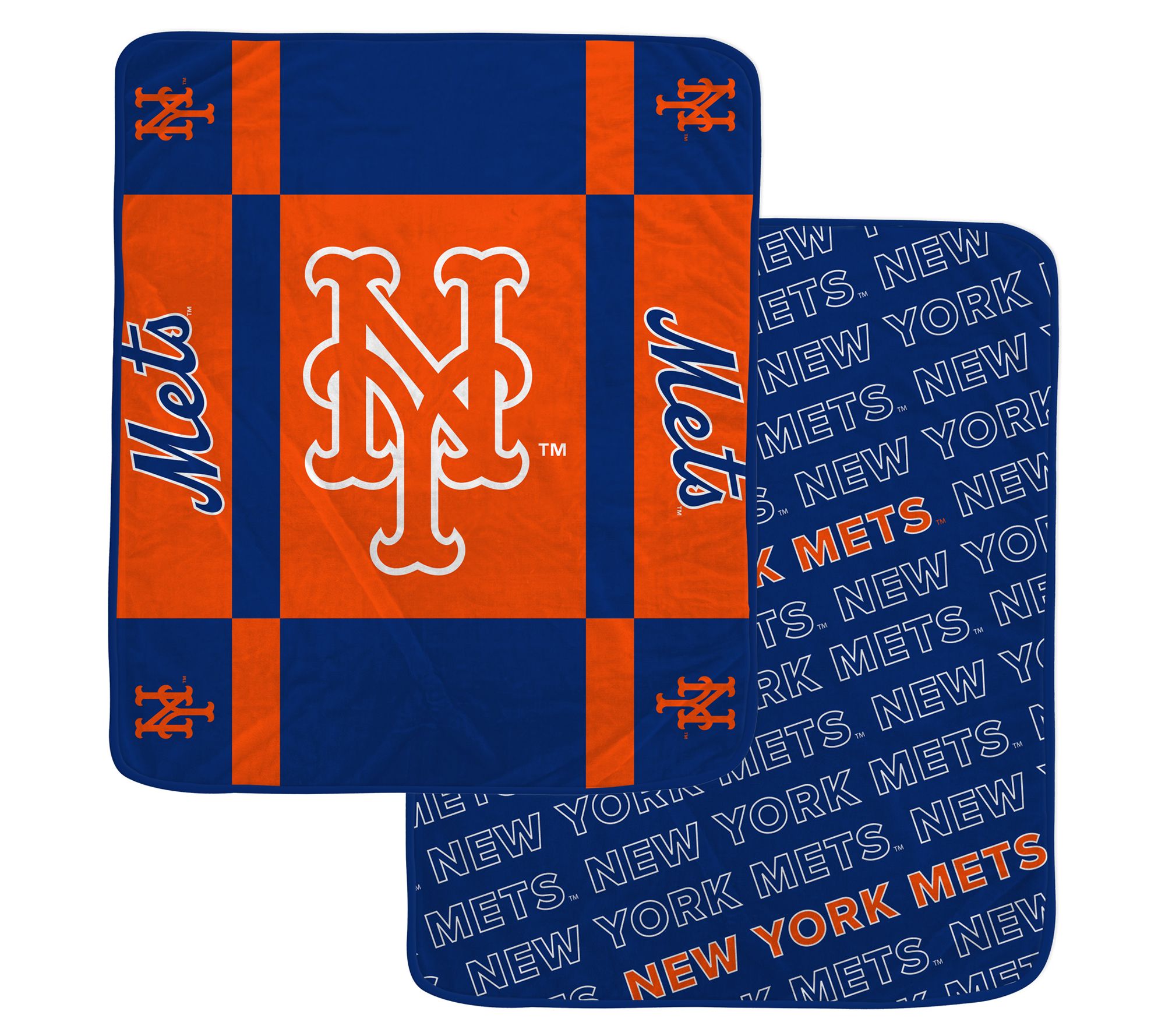 Pegasus Sports MLB Reverse Block Wordmark 2-Sidd Blanket