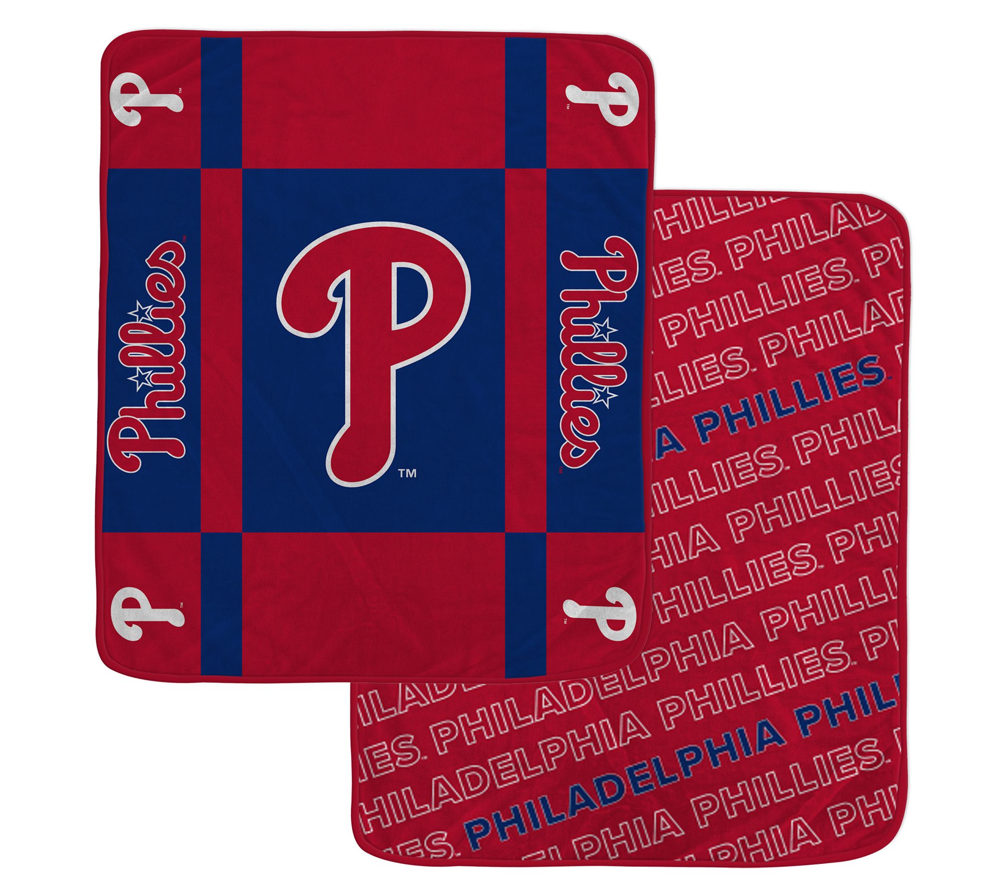 Pegasus Sports MLB Reverse Block Wordmark 2-Sidd Blanket