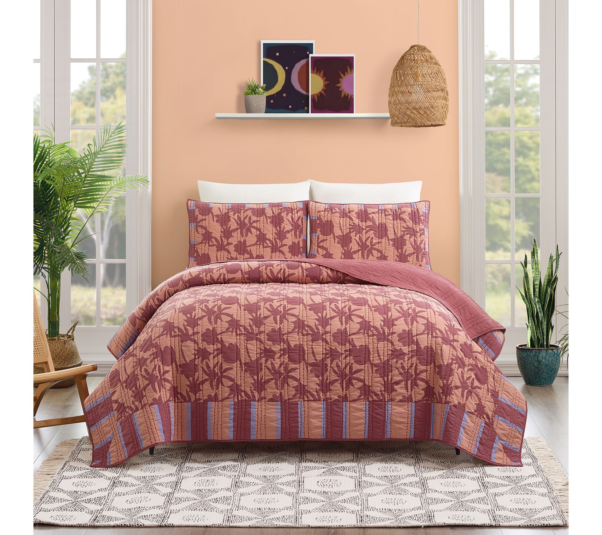 Jungalow Natalia 3pc Full/Queen Cotton Quilt Set