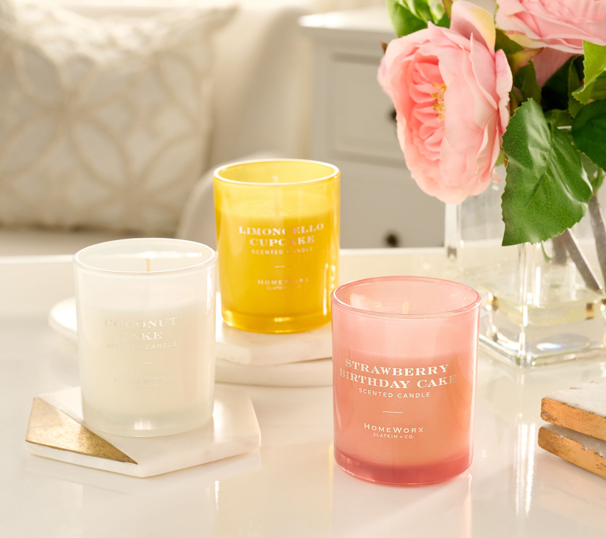  HomeWorx by Slatkin + Co. 3pc Delectable Desserts Candle Gift Set